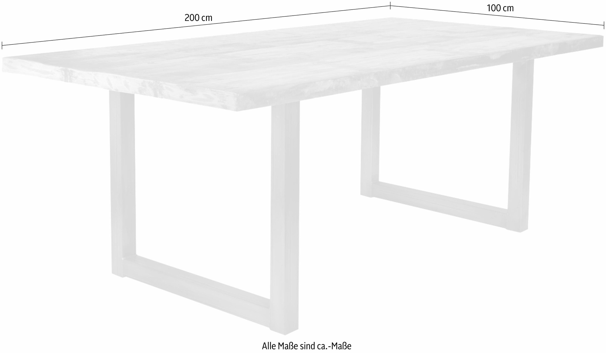 SIT Esstisch "Tops" aus recyceltem Altholz und Metall, Shabby Chic, Vintage günstig online kaufen