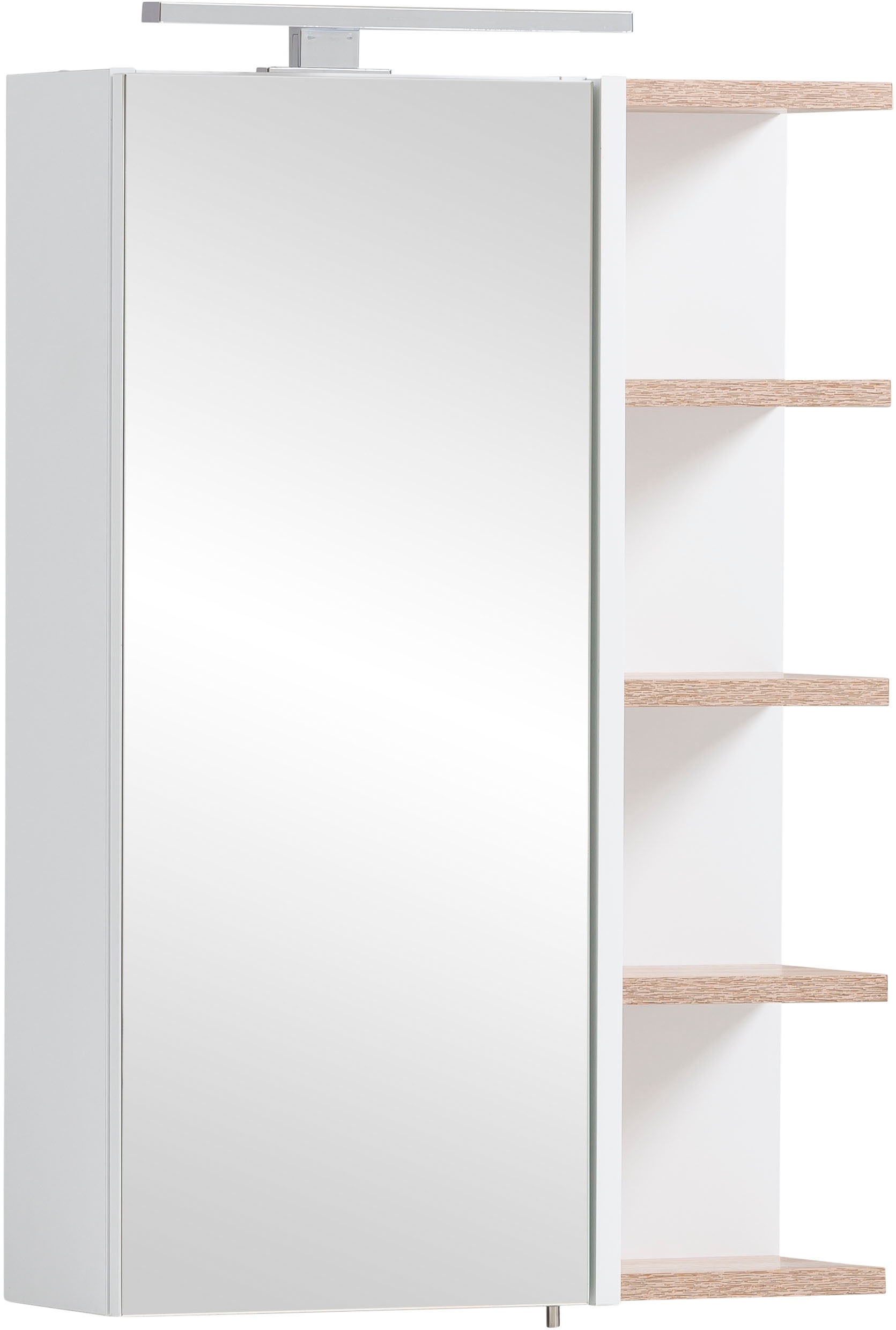 Schildmeyer Spiegelschrank »Balto, Breite 49 cm«, Mit LED-Beleuchtung, Regal beidseitig montierbar