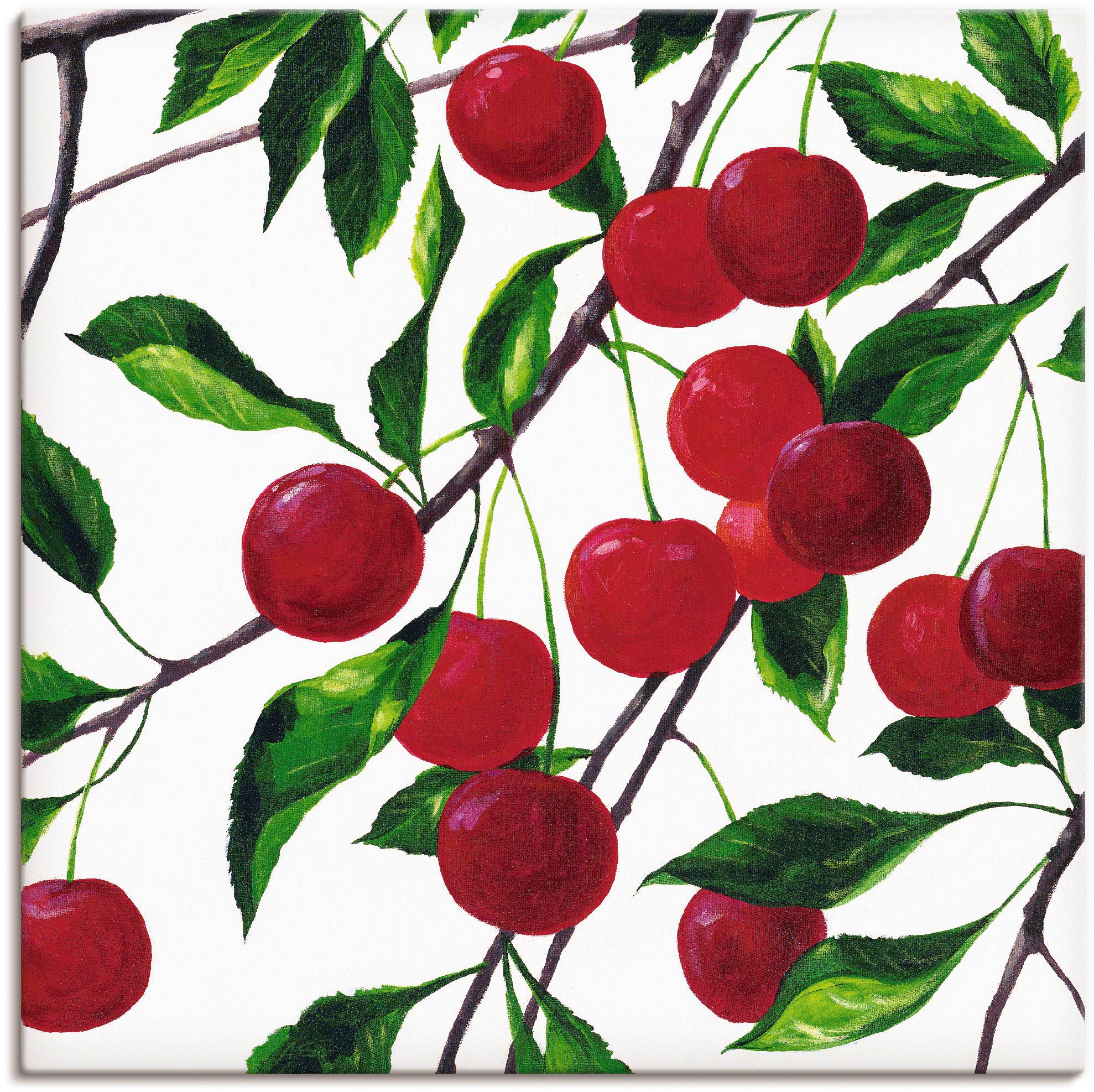 Alubild, Wandaufkleber als oder | Bäume, Poster (1 »Rote Kirschen«, in Artland Größen versch. BAUR Leinwandbild, bestellen Wandbild St.),