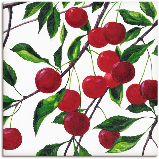 | als Bäume, Wandbild Poster versch. oder in St.), Alubild, Artland Leinwandbild, Wandaufkleber »Rote Kirschen«, Größen bestellen BAUR (1