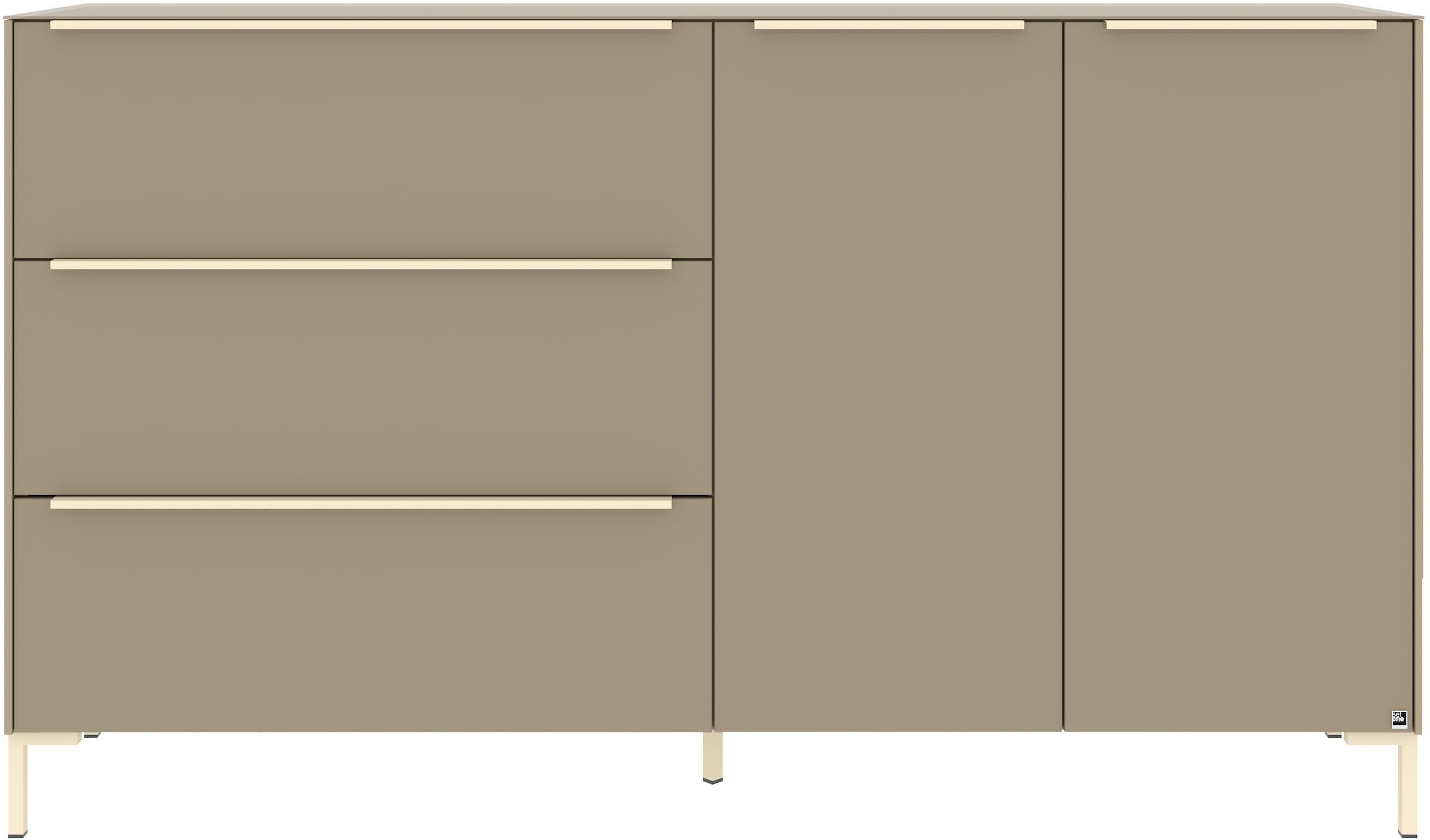 set one by Musterring Sideboard »Reno« 1 Stk. tlg. Mit Winkelfuß in diversen Farben, 108 cm Höhe & Farbauswahl