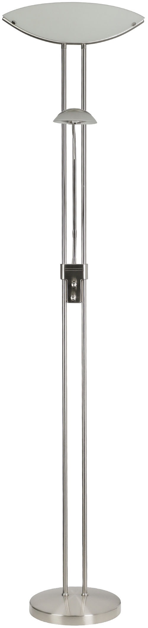 EGLO Stehlampe "BAYA Stehlampe - Stahl - R7S;G9 - 1X230W;1X33W - IP20", nickel, matt, 2, H: 180cm, 1 Stk., Leuchten, Standleuchte, Leselampe, Wohzimmer, Schlafzimmer, L44 x H180 cm, Stehlampe