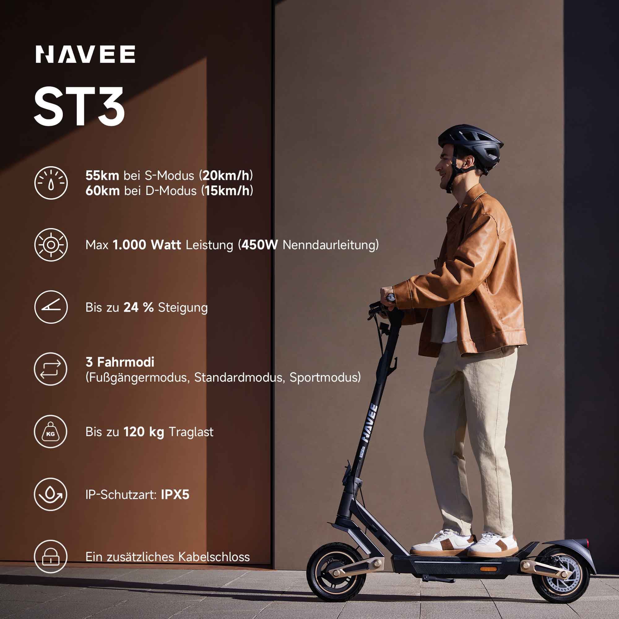 NAVEE E-Scooter »ST3 Electric Scooter (DE Version)«