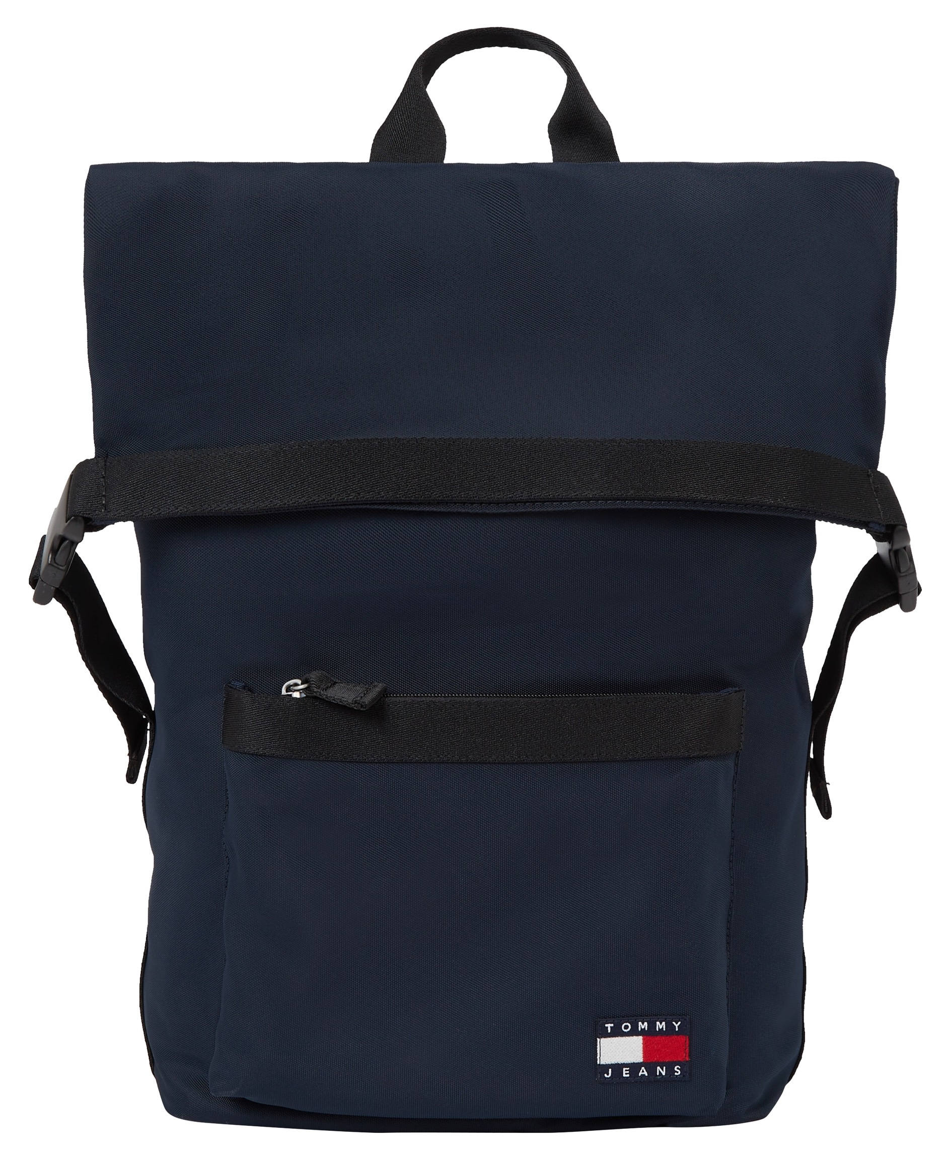 Tommy Jeans Cityrucksack »TJM DAILY ROLLTOP BACKPACK«, Freizeitrucksack Freizeit-Bag Schulrucksack Recycelte Materialien