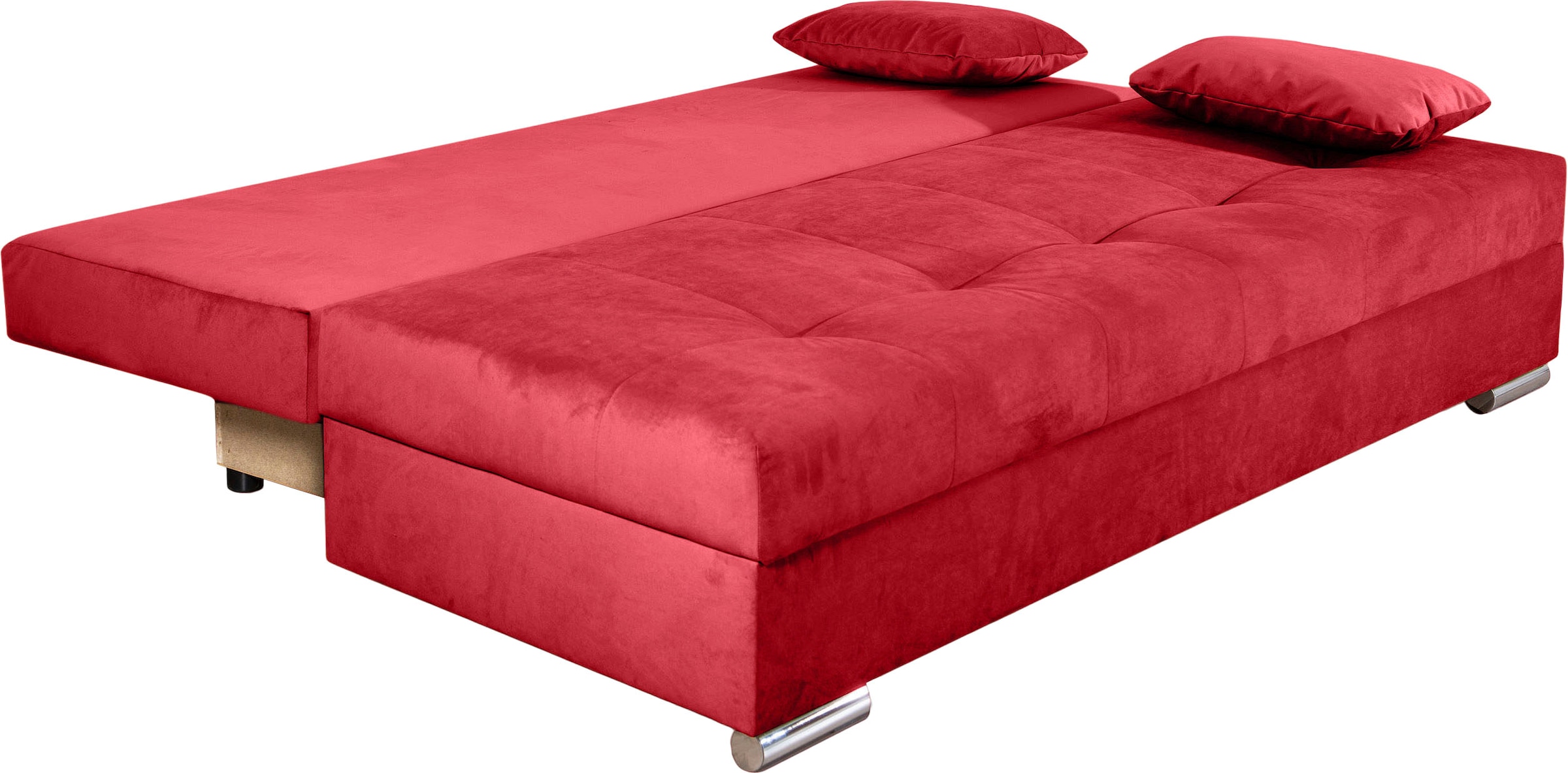 COLLECTION AB Schlafsofa »Tania mit Bettfunktion und Bettkasten«, komfortabler Sitzkomfort: Federkern-Polsterung, inklusive Rückenkissen