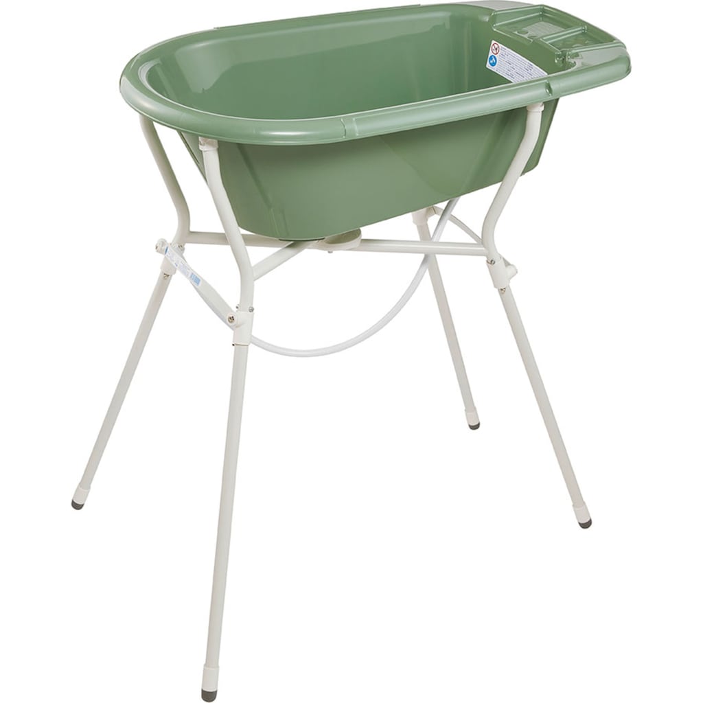 Rotho Babydesign Babybadewanne »Bella Bambina Badelösung, shale green«, (Set), Made in Europe