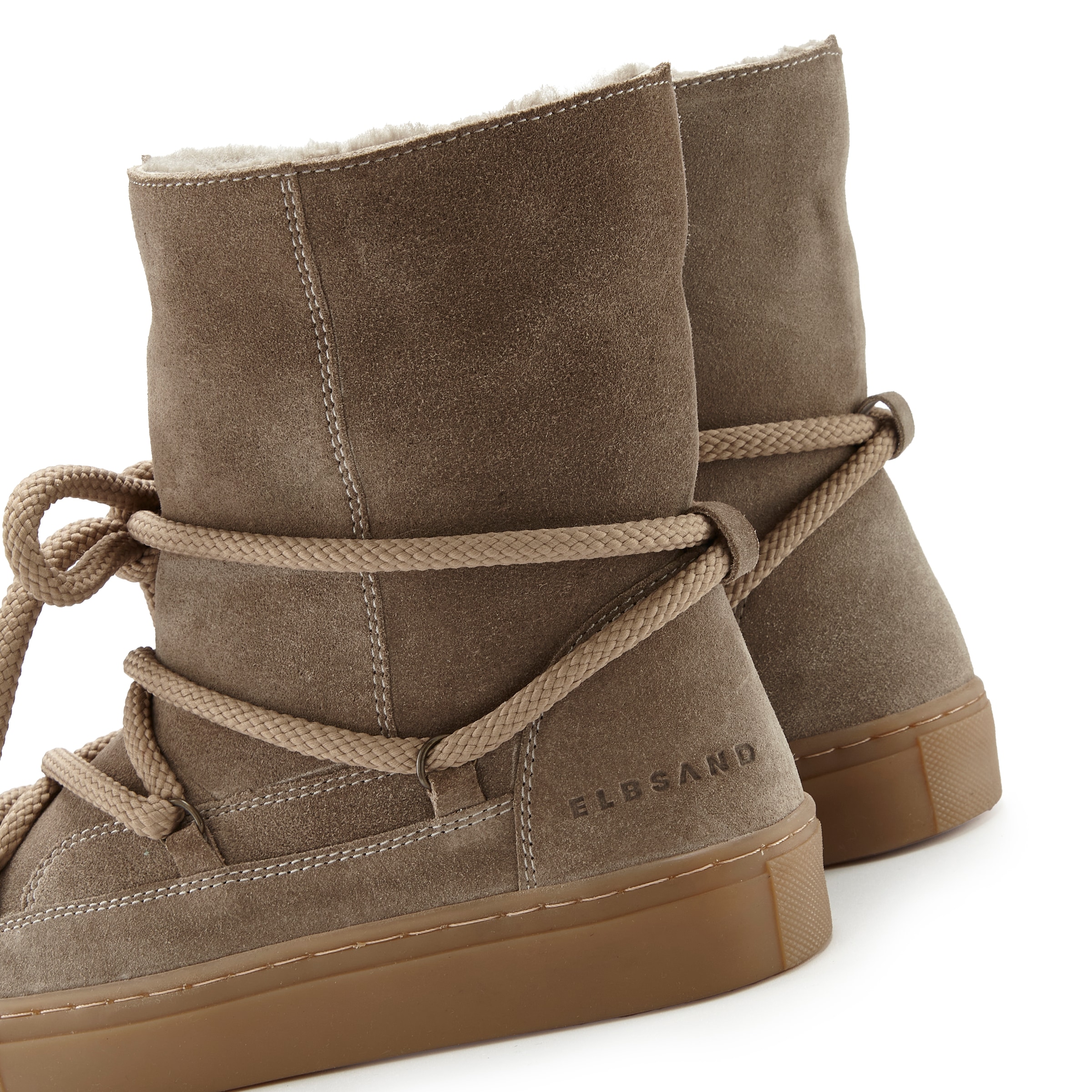 Elbsand Stiefelette »Boots, Winterstiefelette«, Winterboots, Stiefel aus Leder mit kuscheligem Lammfell