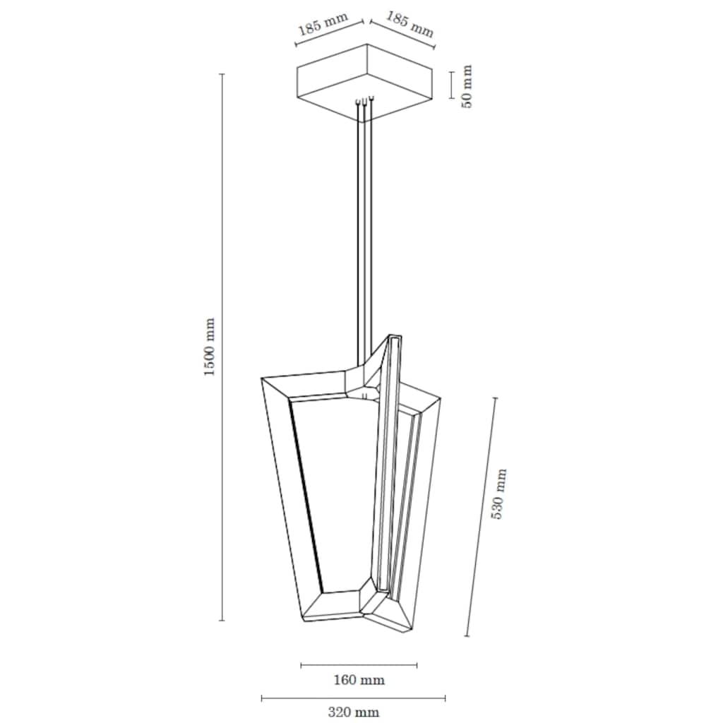 SPOT Light LED Pendelleuchte »LEIF«, 3 flammig-flammig, LED Hängelampe, LED Hängeleuchte