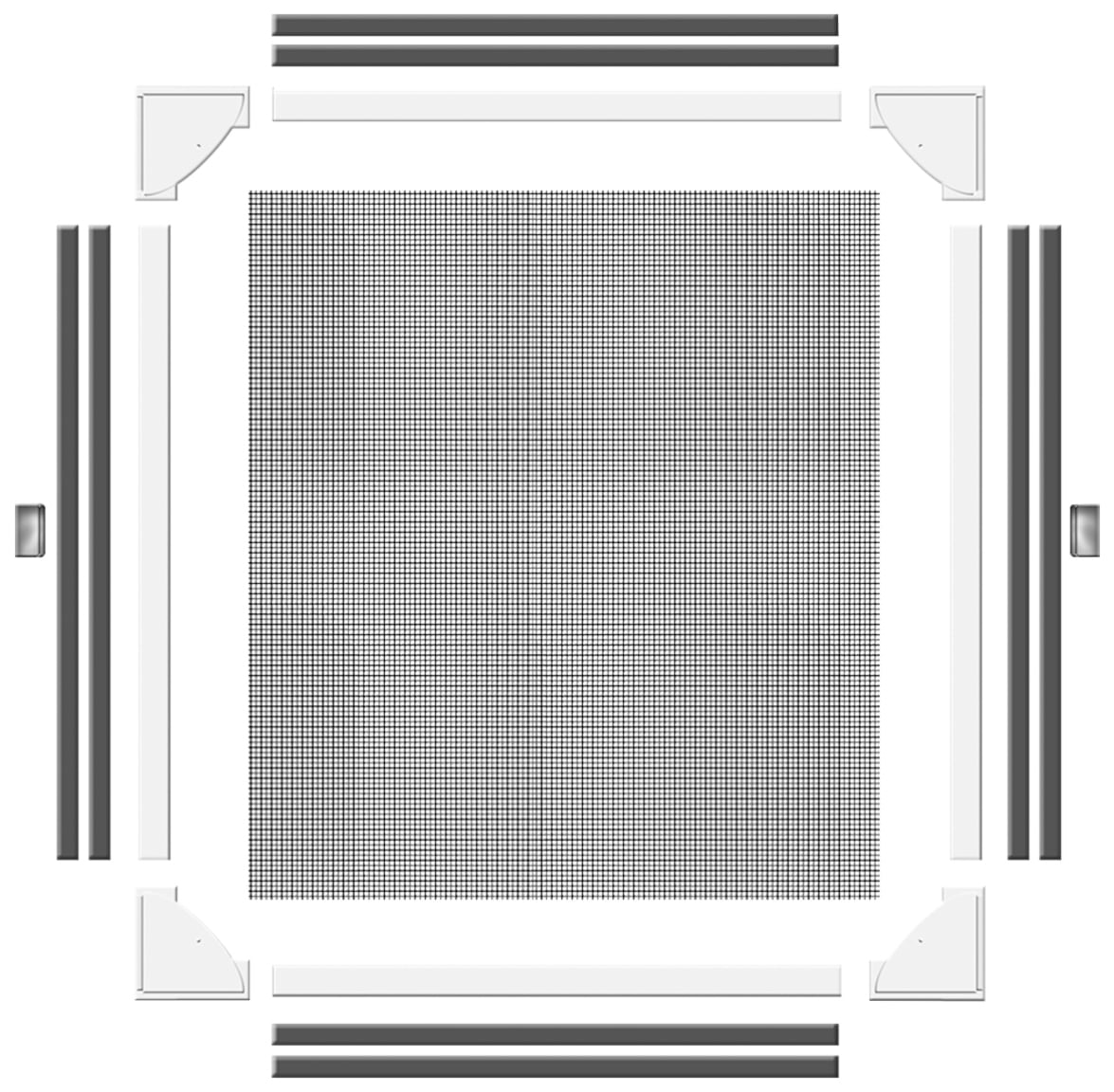 SCHELLENBERG Insektenschutz-Fensterrahmen »für Dachfenster mit Magnetrahmen«, Insektenschutz Fiberglasgewebe inkl. Rahmen, 80 x 140 cm, weiß, 50749