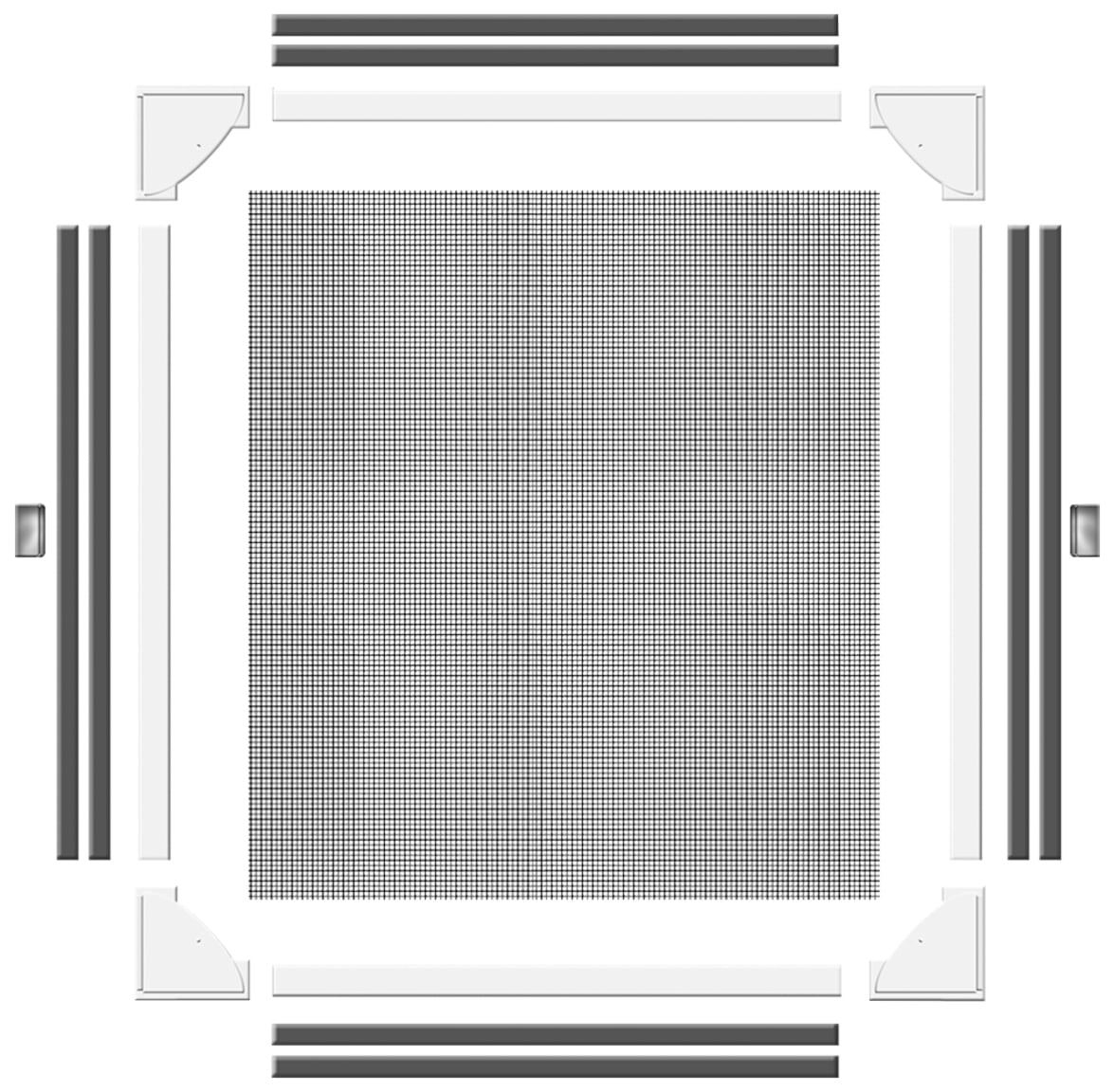 SCHELLENBERG Insektenschutz-Fensterrahmen »für Dachfenster, Fiberglasgewebe mit Magnetrahmen«, ohne bohren, 80 x 140 cm, weiß