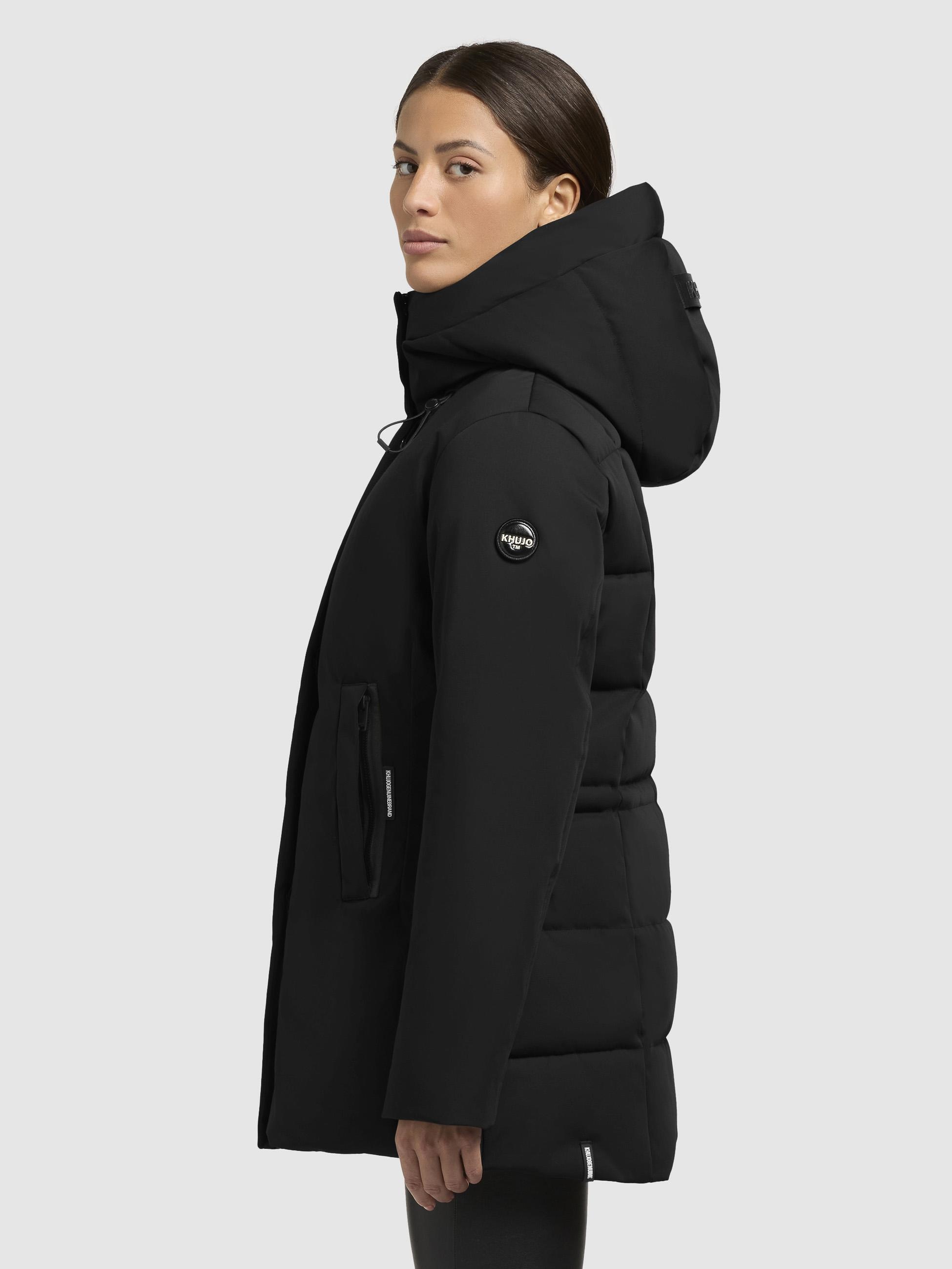 khujo Winterjacke »Palla-YM«, mit Kapuze, Damen Wintermantel mit verstellbarer Kapuze
