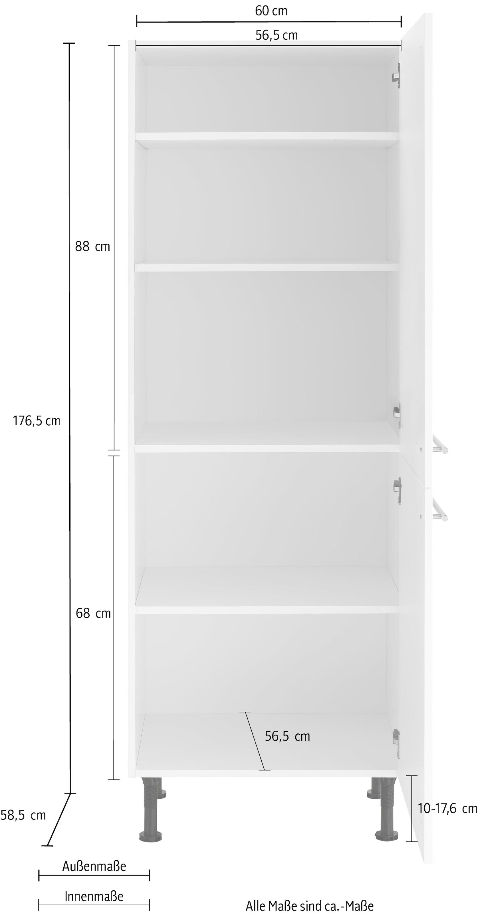 OPTIFIT Hochschrank »Bern«, 60 cm breit, 176 cm hoch, mit  höhenverstellbaren Stellfüßen | BAUR