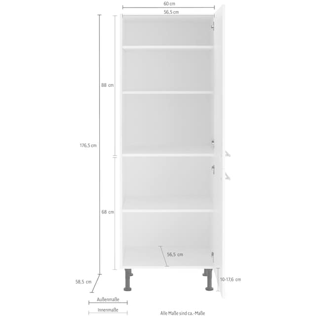 OPTIFIT Hochschrank »Bern«, 60 cm breit, 176 cm hoch, mit  höhenverstellbaren Stellfüßen | BAUR
