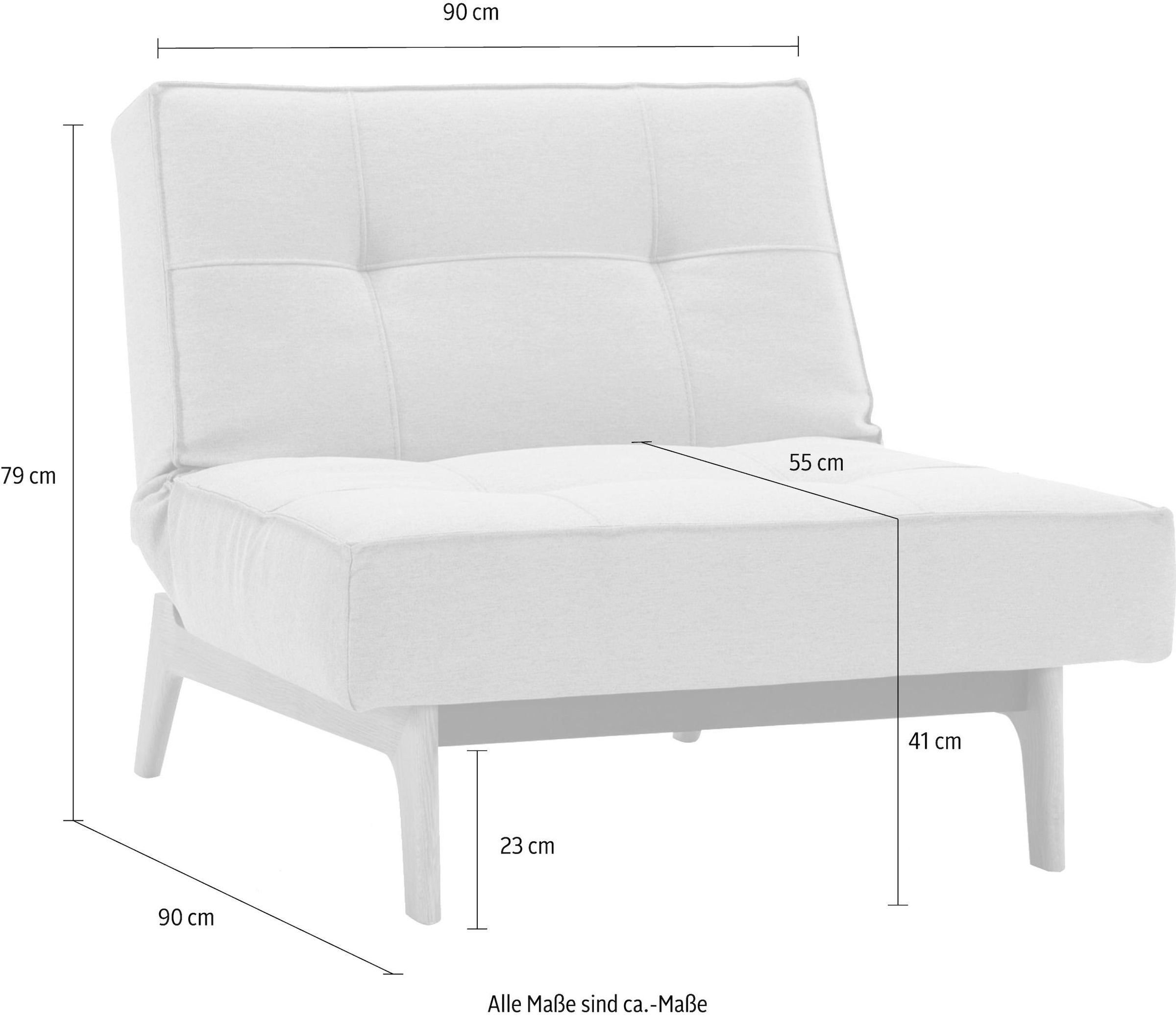 INNOVATION LIVING ™ Sessel "Splitback", mit Eik Beine, in skandinavischen Design