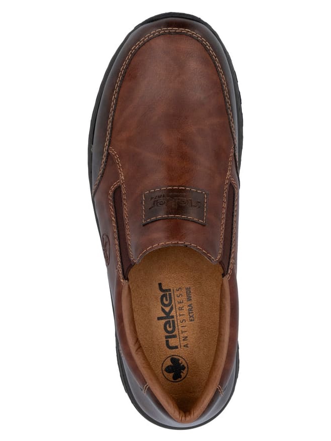 Slipper RIEKER, Herren, Gr. 43, braun, Lederimitat, Schuhe Slipper 2