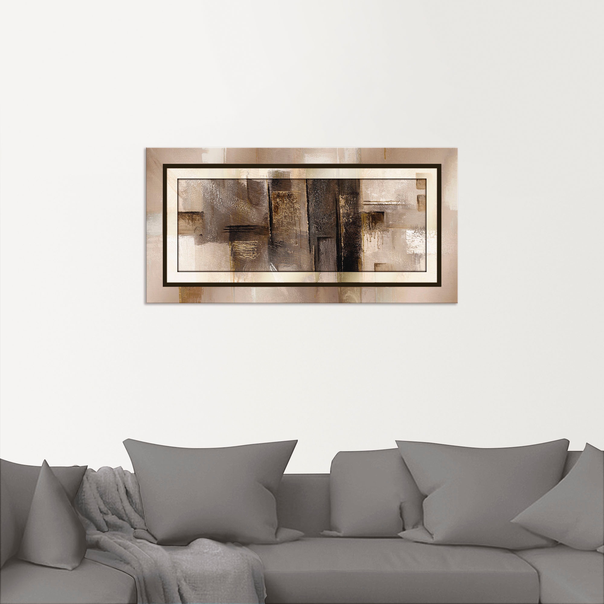 Artland Wandbild "Quadrate - abstrakt 1" Muster 1 Stk. tlg. als Alubild, Le günstig online kaufen