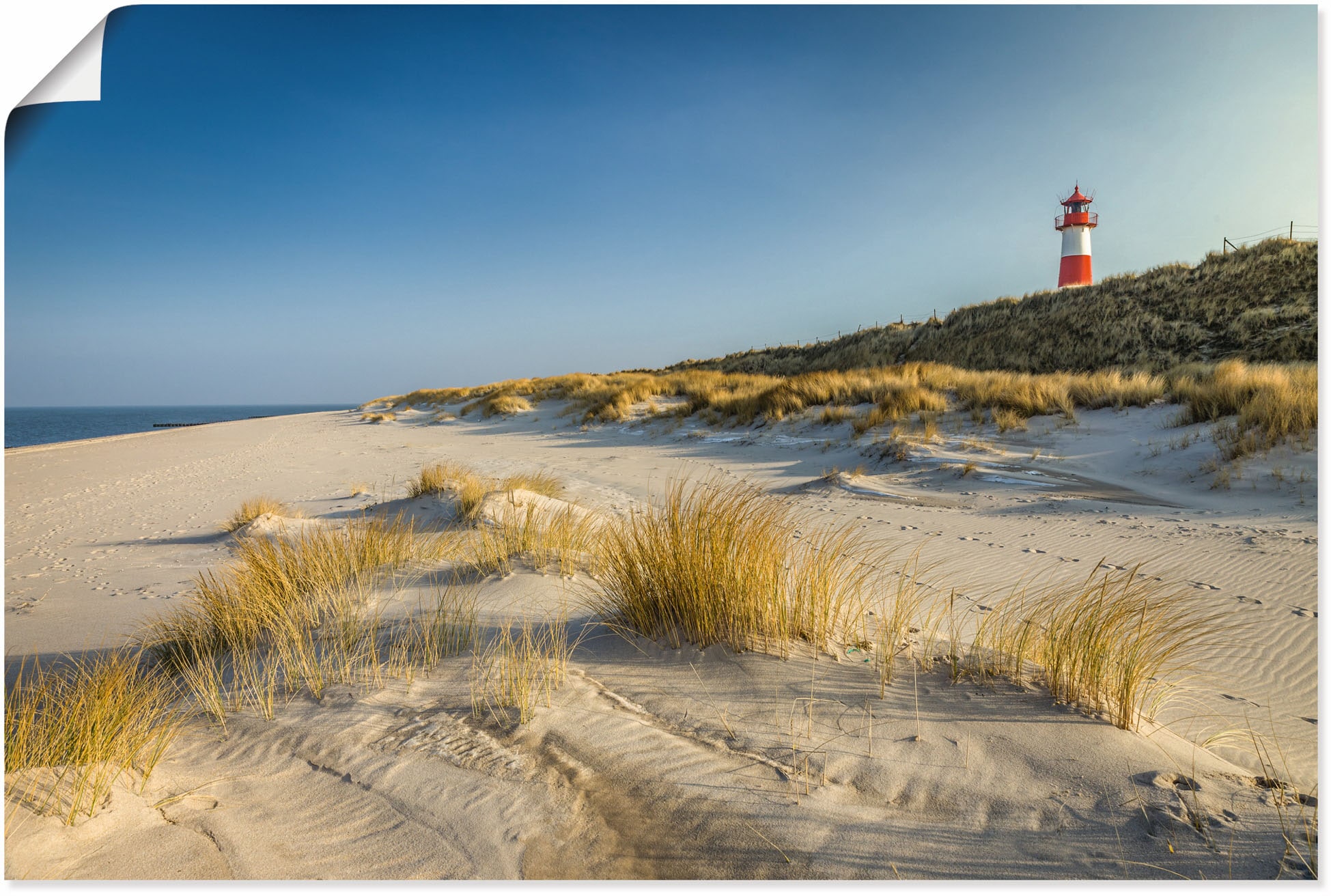 Artland Wandbild »Leuchtturm List-Ost Ellenbogen-Halbinsel«, Strandbilder, (1 St.), als Alubild, Outdoorbild, Leinwandbild, Poster in verschied. Größen