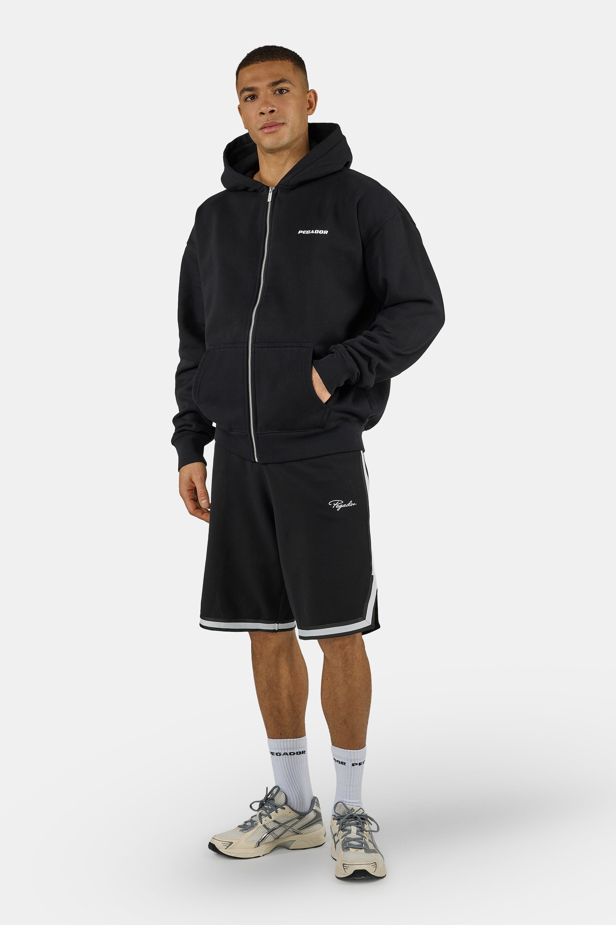 PEGADOR Sweatshorts »Signar Pique Basketball Shorts«  Baumwolle, regular fit