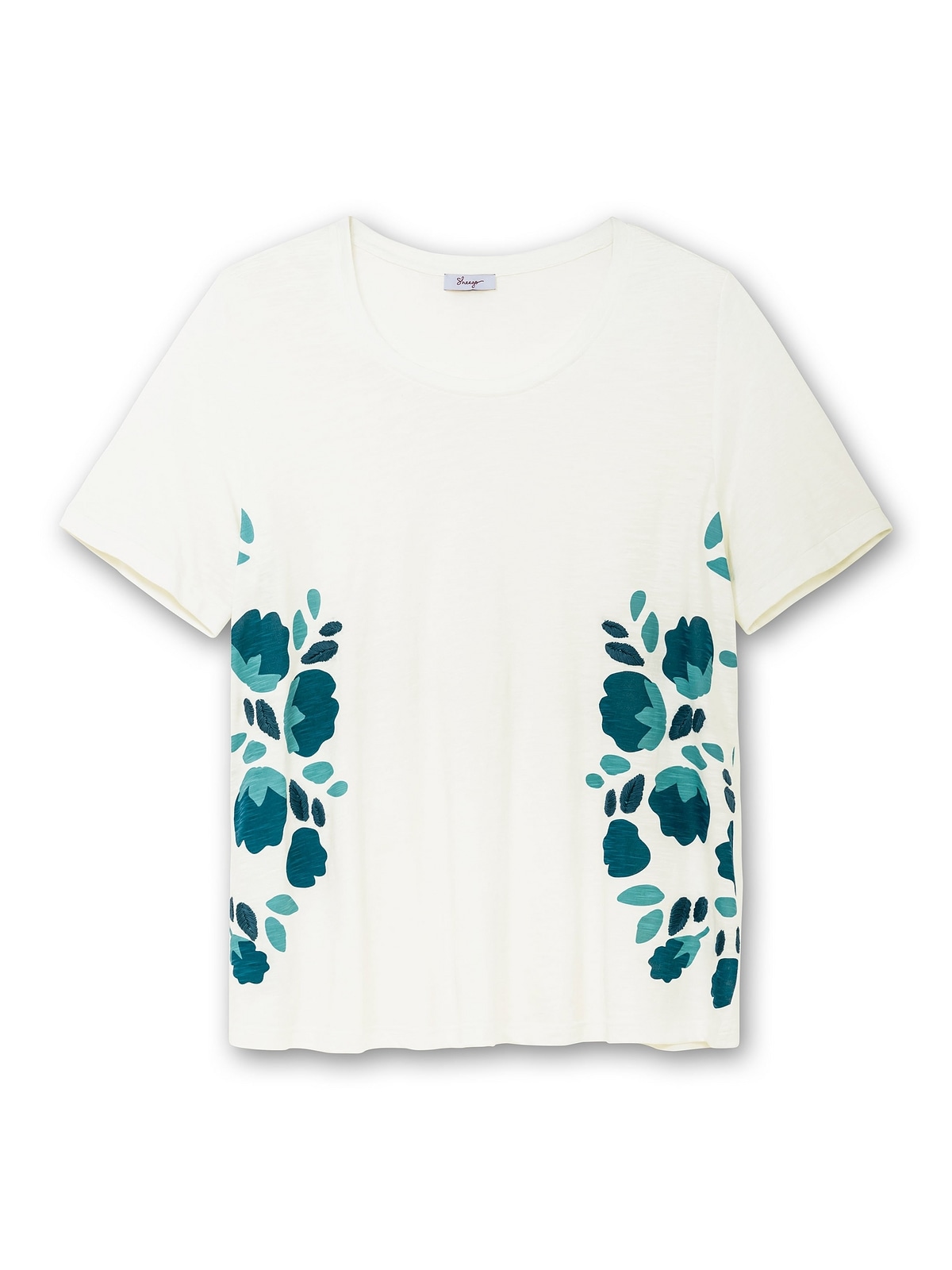 Sheego T-Shirt »Große Größen«, mit Floral-Druck und Stickerei