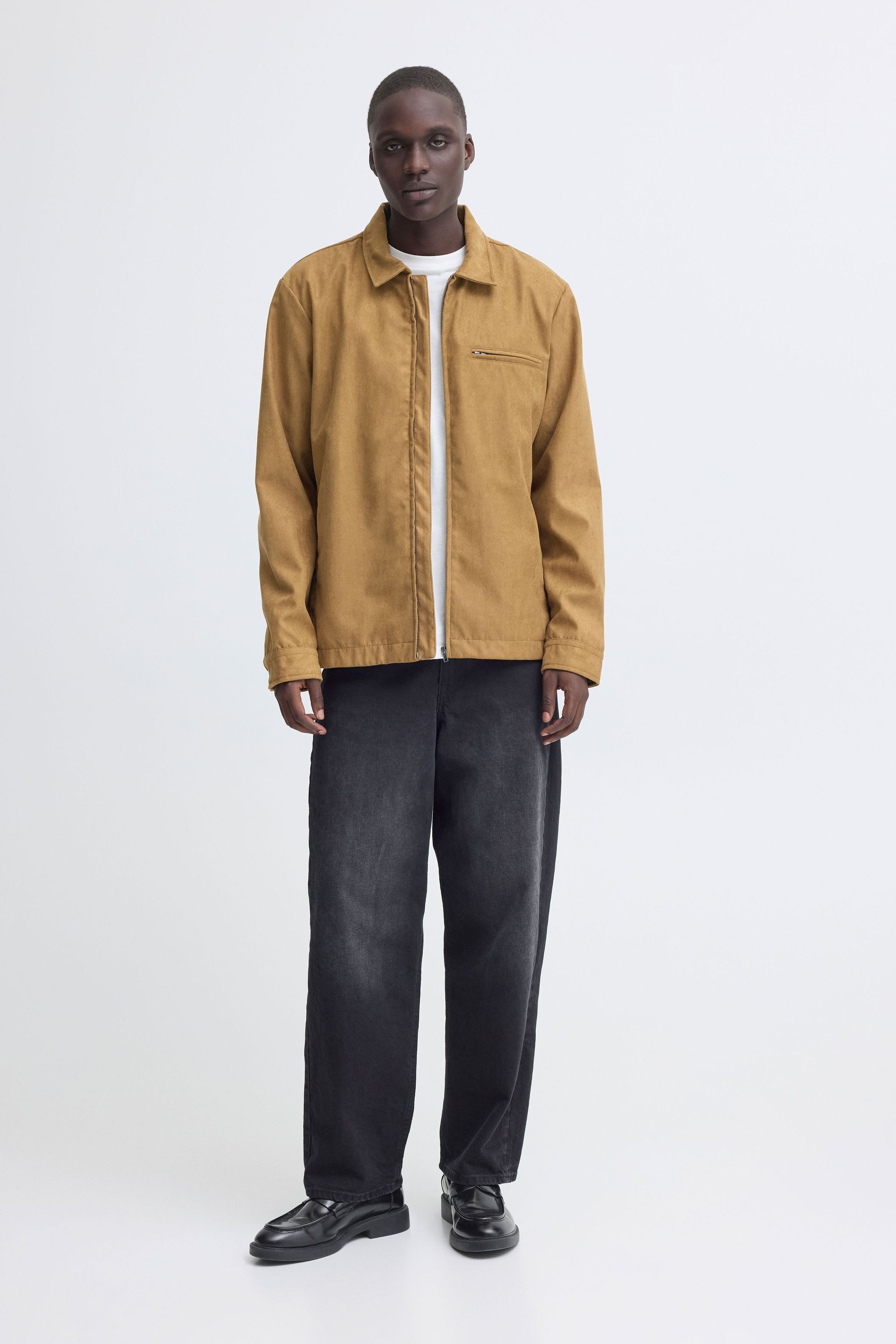 Blend Lederjacke »BHFossy« ohne Kapuze Moderne Kunstlederjacke mit Hemdkragen und Brusttasche