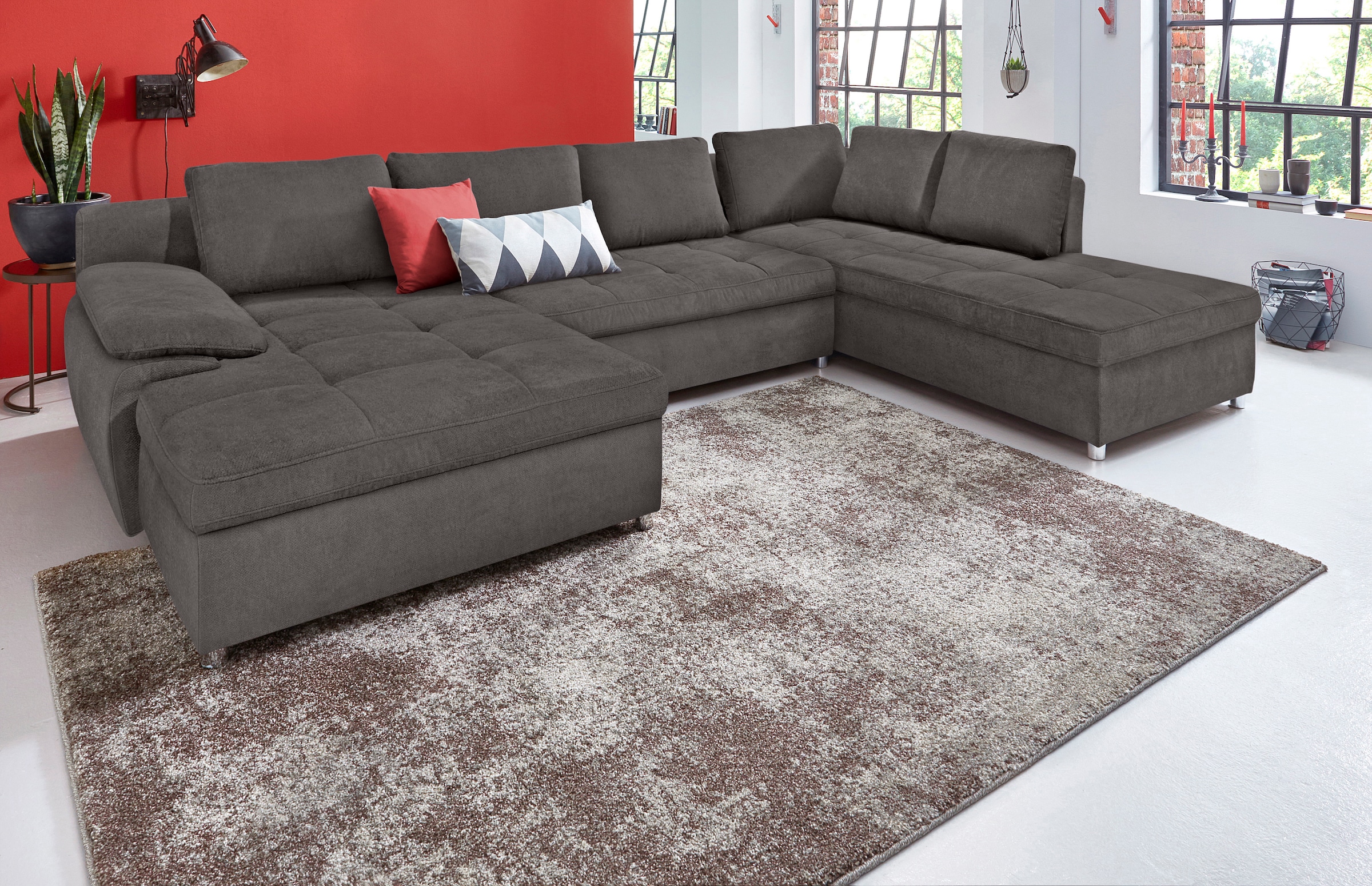 sit&more Wohnlandschaft »Labene U-Form«, wahlweise mit Bettfunktion und Bettkasten
