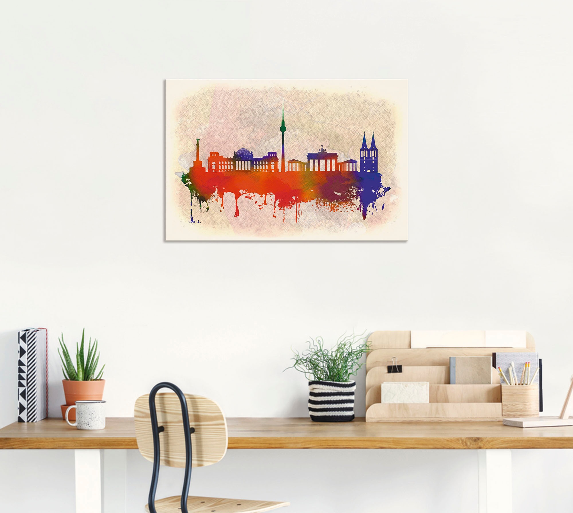 Artland Wandbild »Berlin Deutschland Skyline«, Deutschland, (1 St.), als Alubild, Leinwandbild, Wandaufkleber oder Poster in versch. Größen