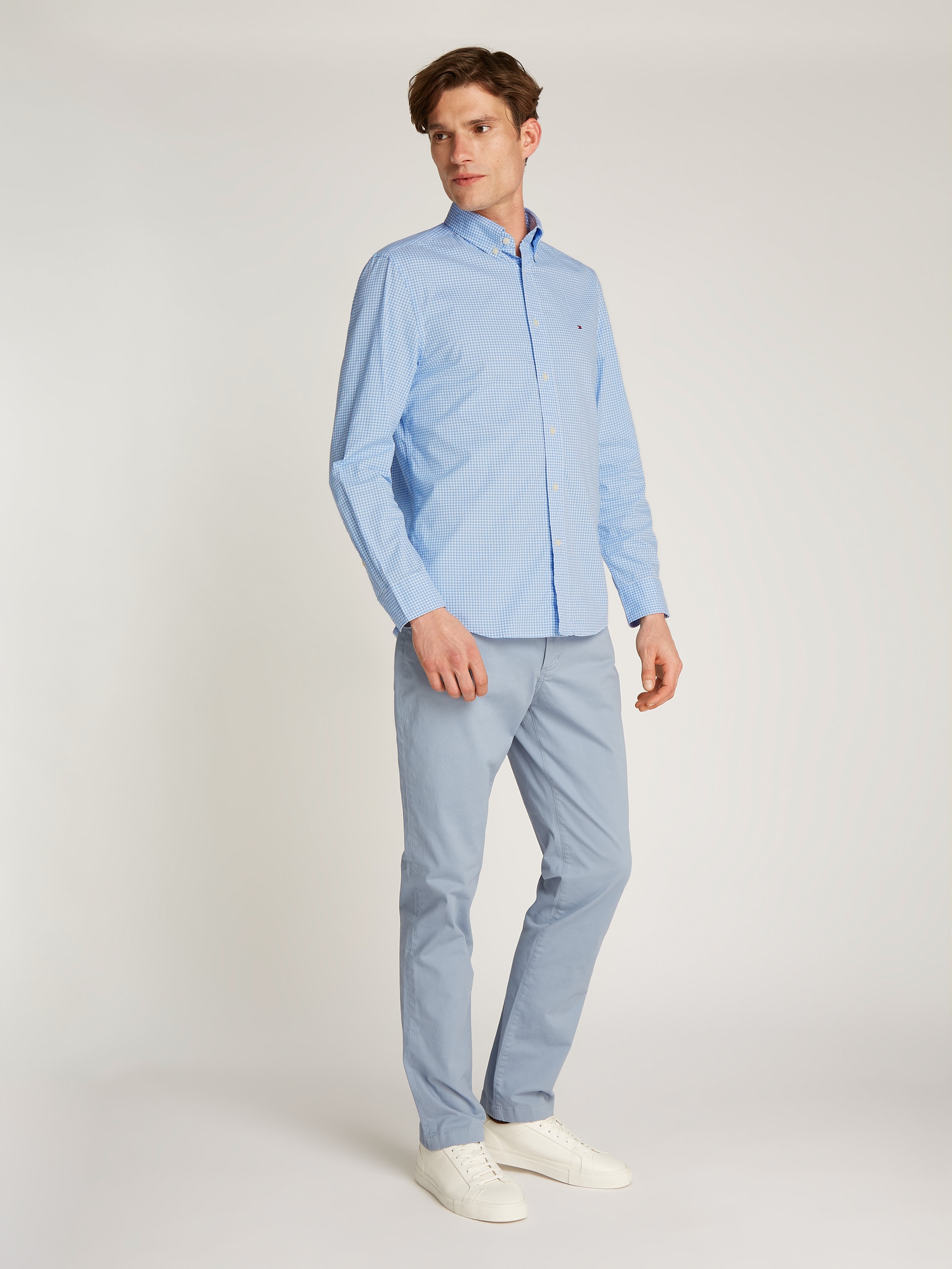 Tommy Hilfiger Businesshemd »FLEX POPLIN GINGHAM RF SHIRT«, mit Karomuster