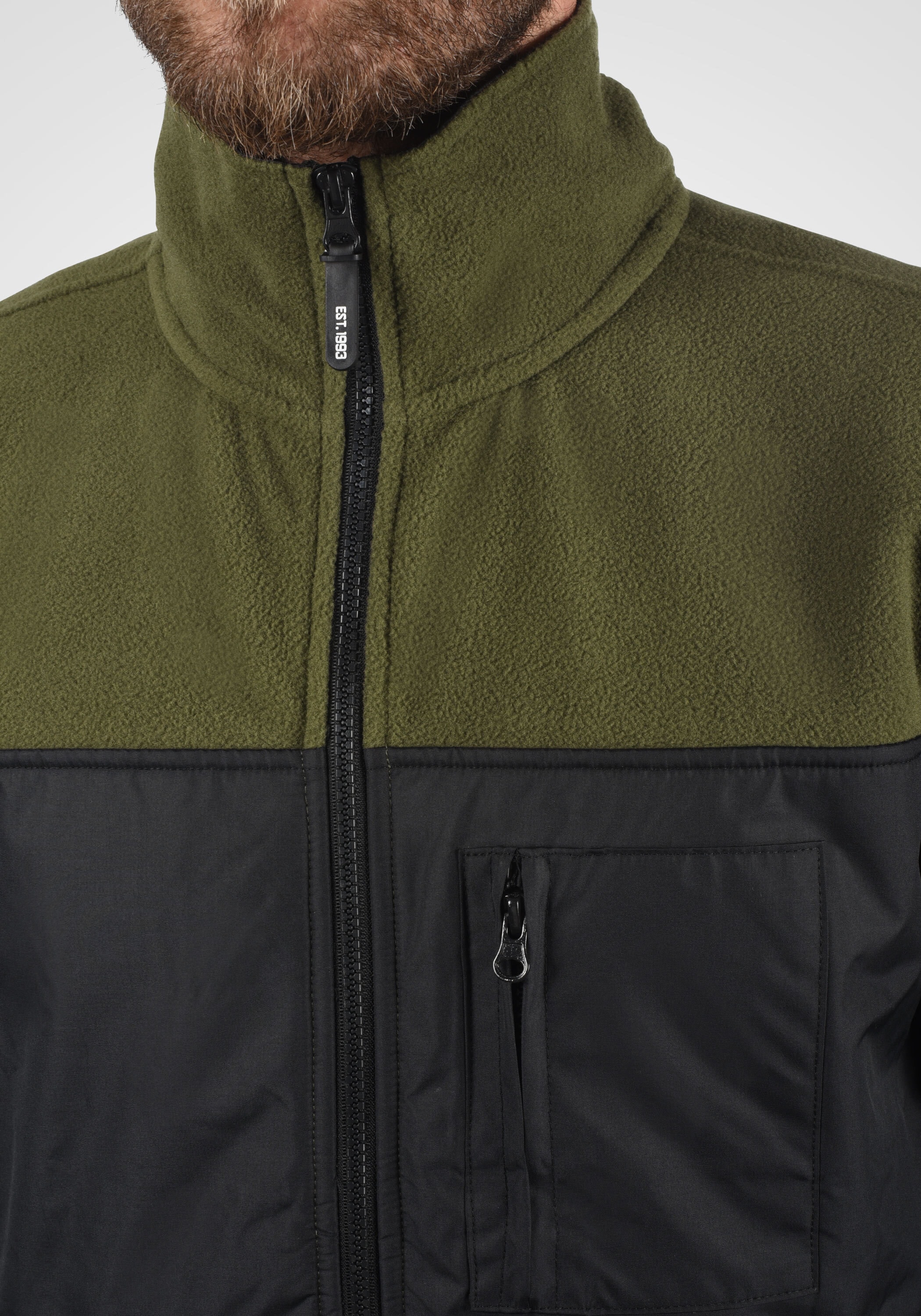 Indicode Fleecejacke »Fleecejacke IDBirch« ohne Kapuze