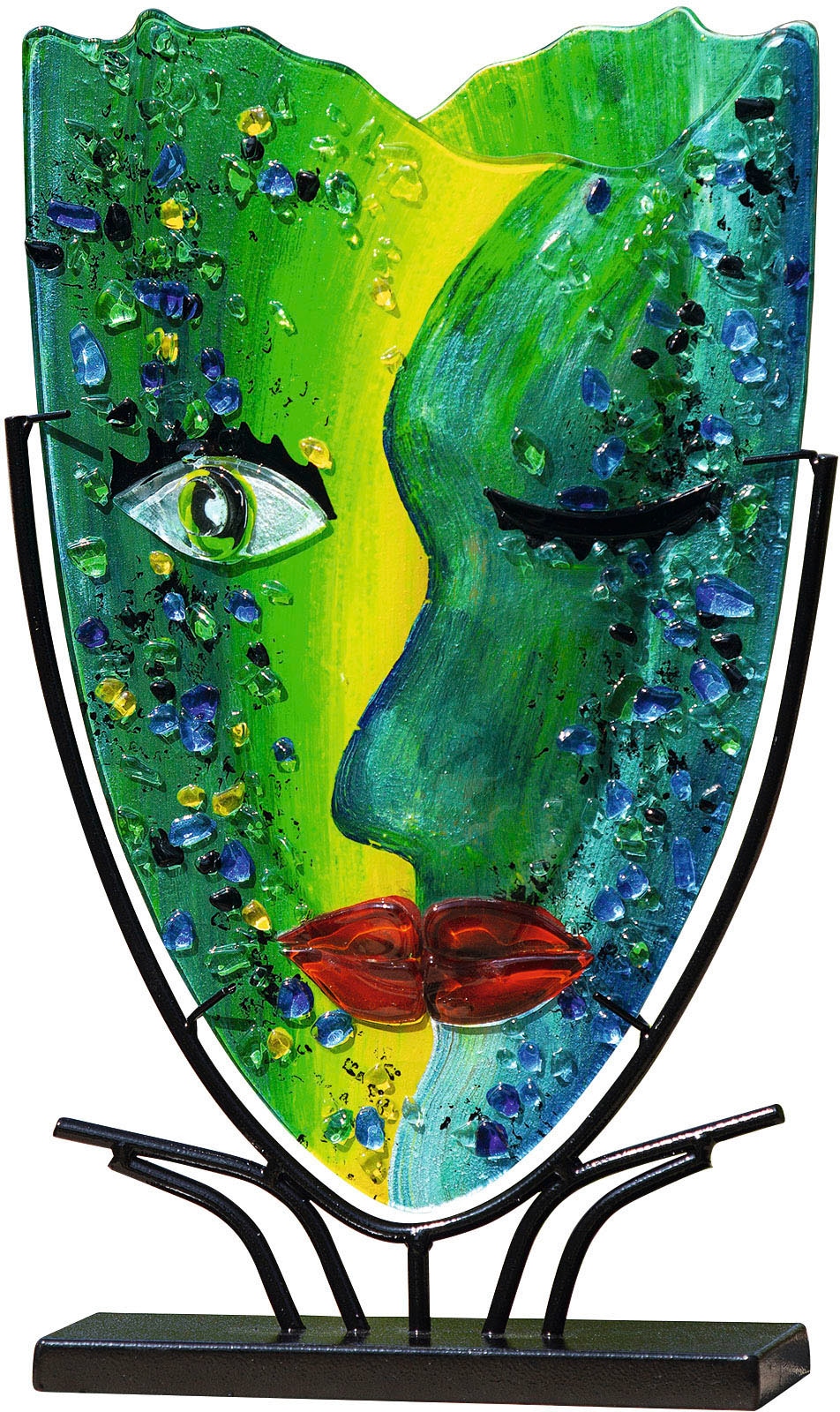 Casablanca by Gilde Dekovase "Twinkle" dekorative Vase aus Glas, Dekoobjekt günstig online kaufen