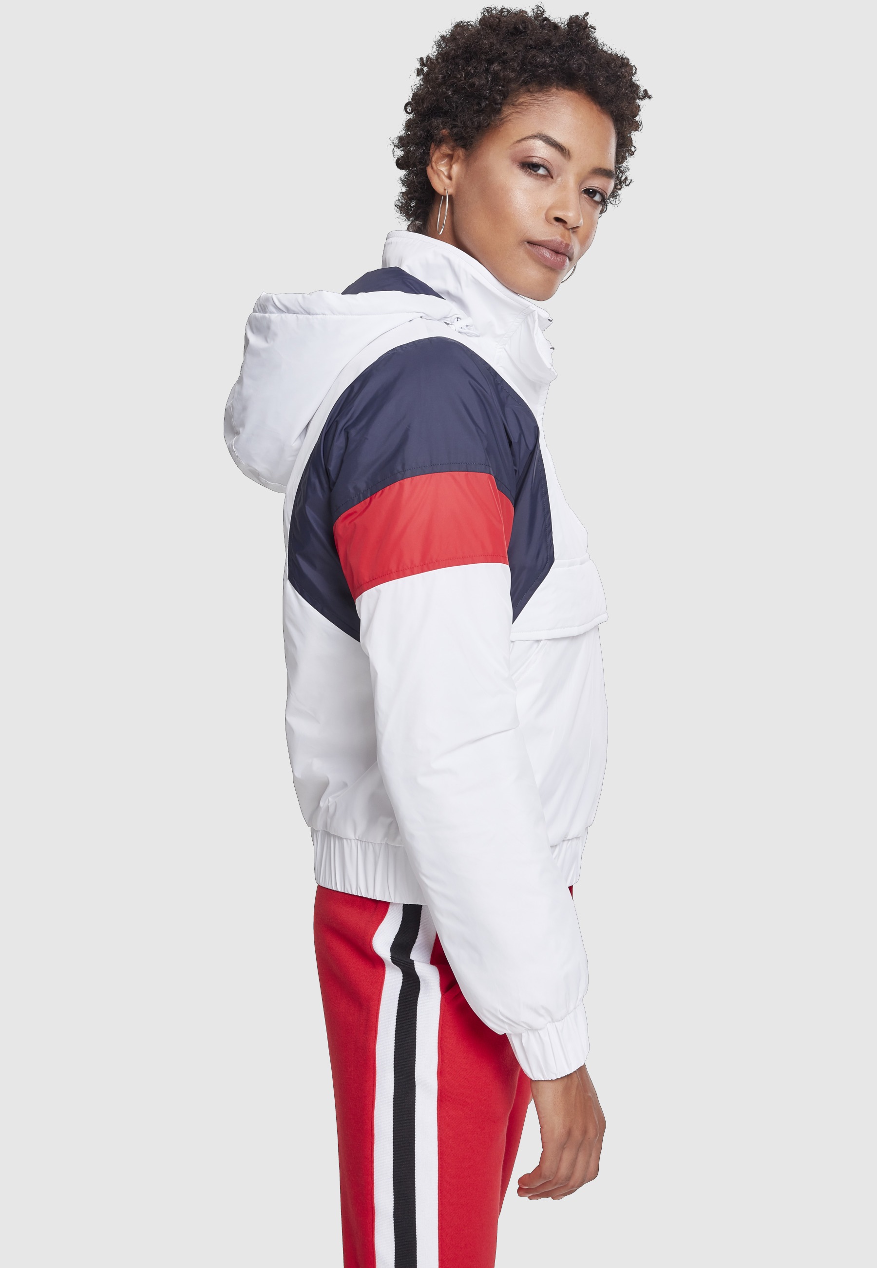 URBAN CLASSICS Langmantel »Urban Classics Damen Ladies 3-Tone Padded Pull Over Jacket«