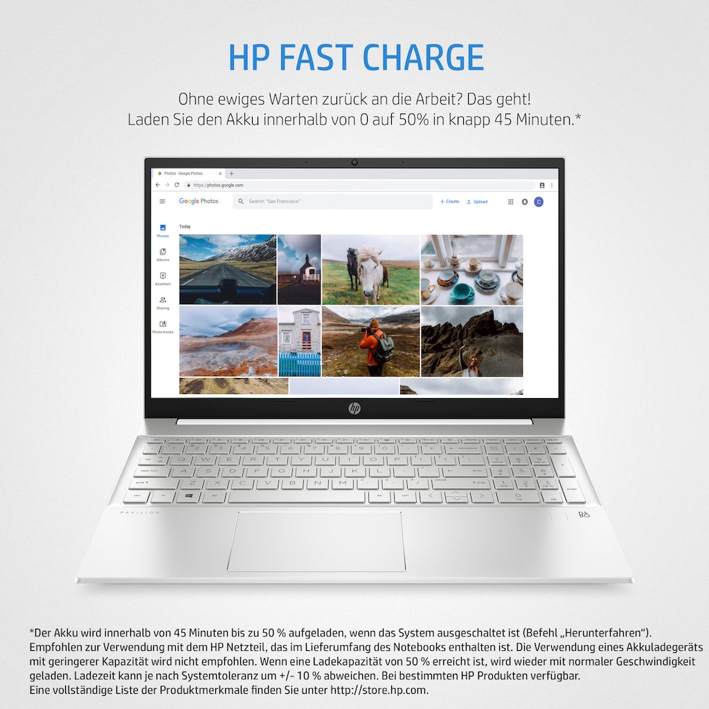 HP Notebook »Pavilion 15-eg3057ng«, 39,6 cm, / 15,6 Zoll, Intel, Core i5, GeForce MX550, 512 GB SSD