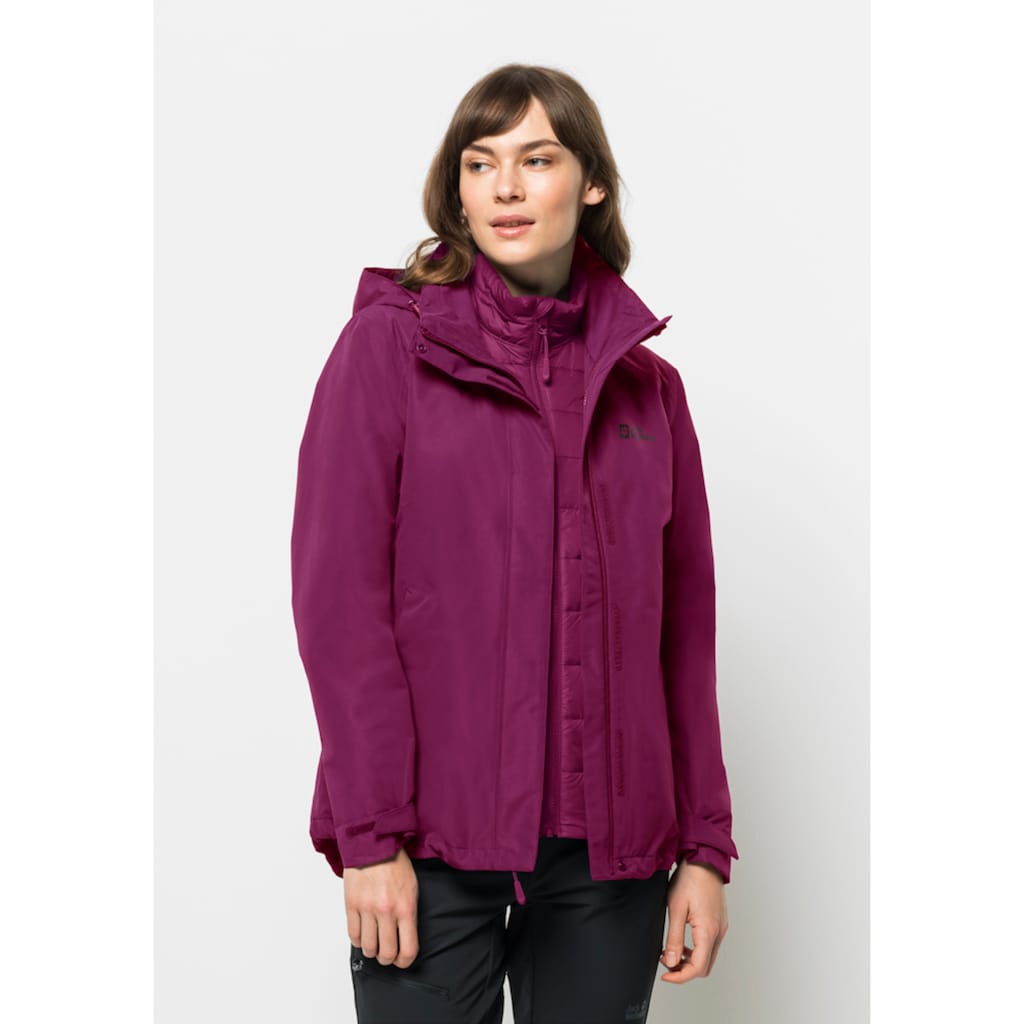 Jack Wolfskin 3-in-1-Funktionsjacke »GEISSHORN 3IN1 JKT W«, (2 teilig), mit Kapuze