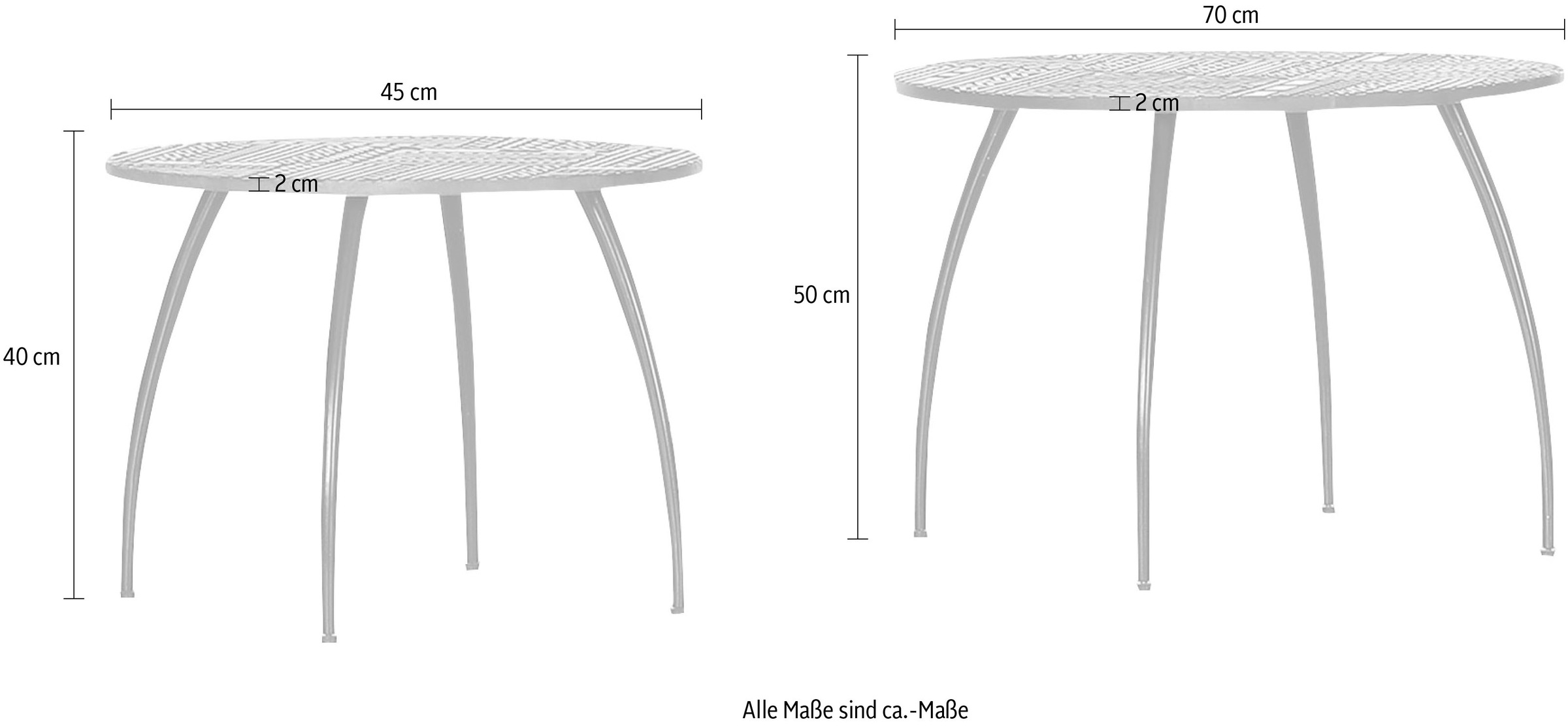 Gutmann Factory Beistelltisch »Bloom«, (3 St.)