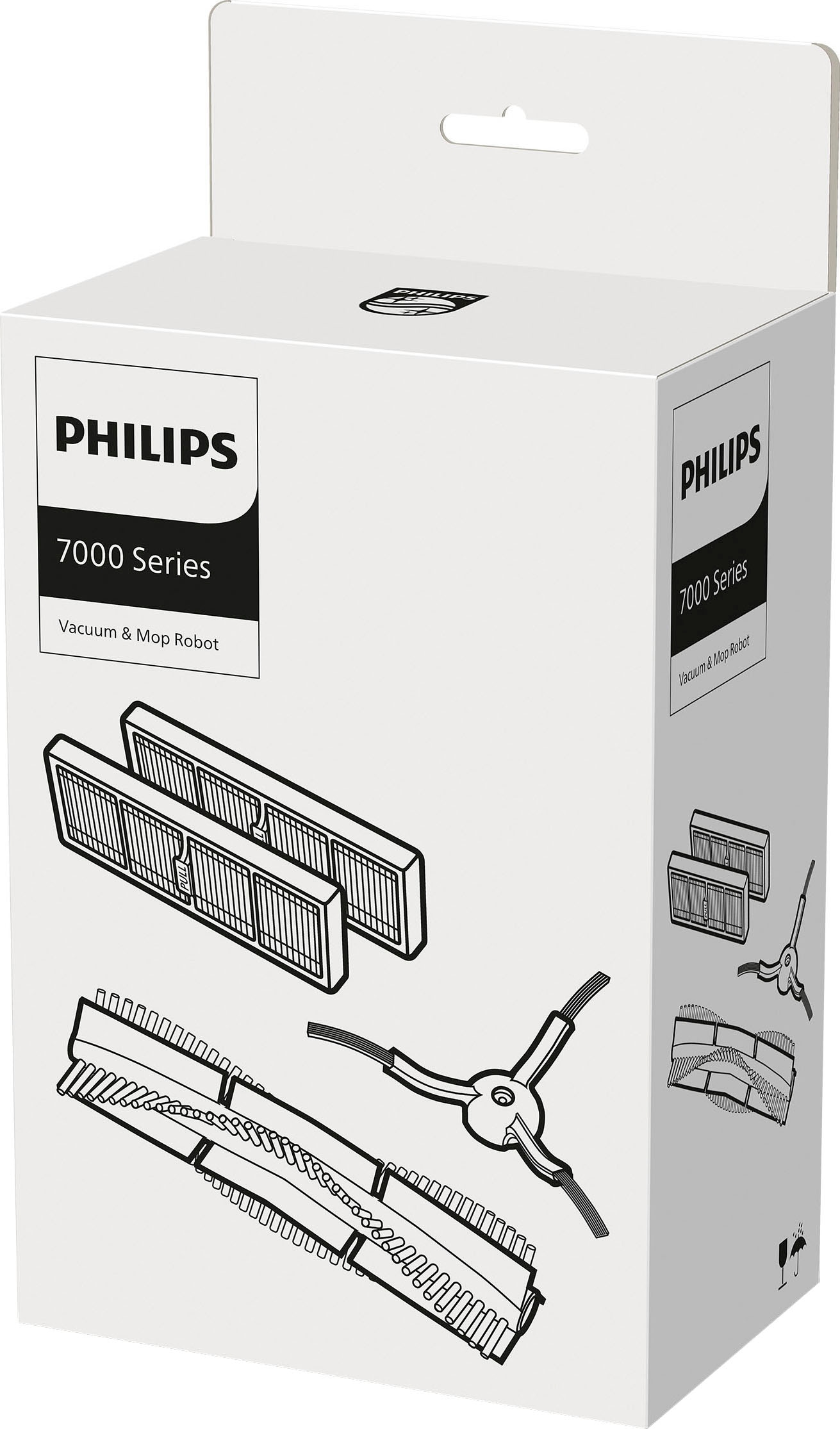 Saugroboter 2x für (Packung, XU7000/01, mit Philips 1x bestellen BAUR St.), | Filter, XU7100/01 Bodenwischer-Set Seitenbürsten 4 »XV1473/00«, online