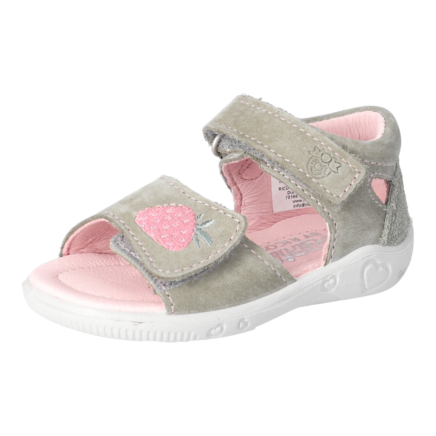 PEPINO by RICOSTA Lauflernschuh "Mimi WMS: mittel" Sandalette mit Klett und Stickerei, Größenschablone zum Download