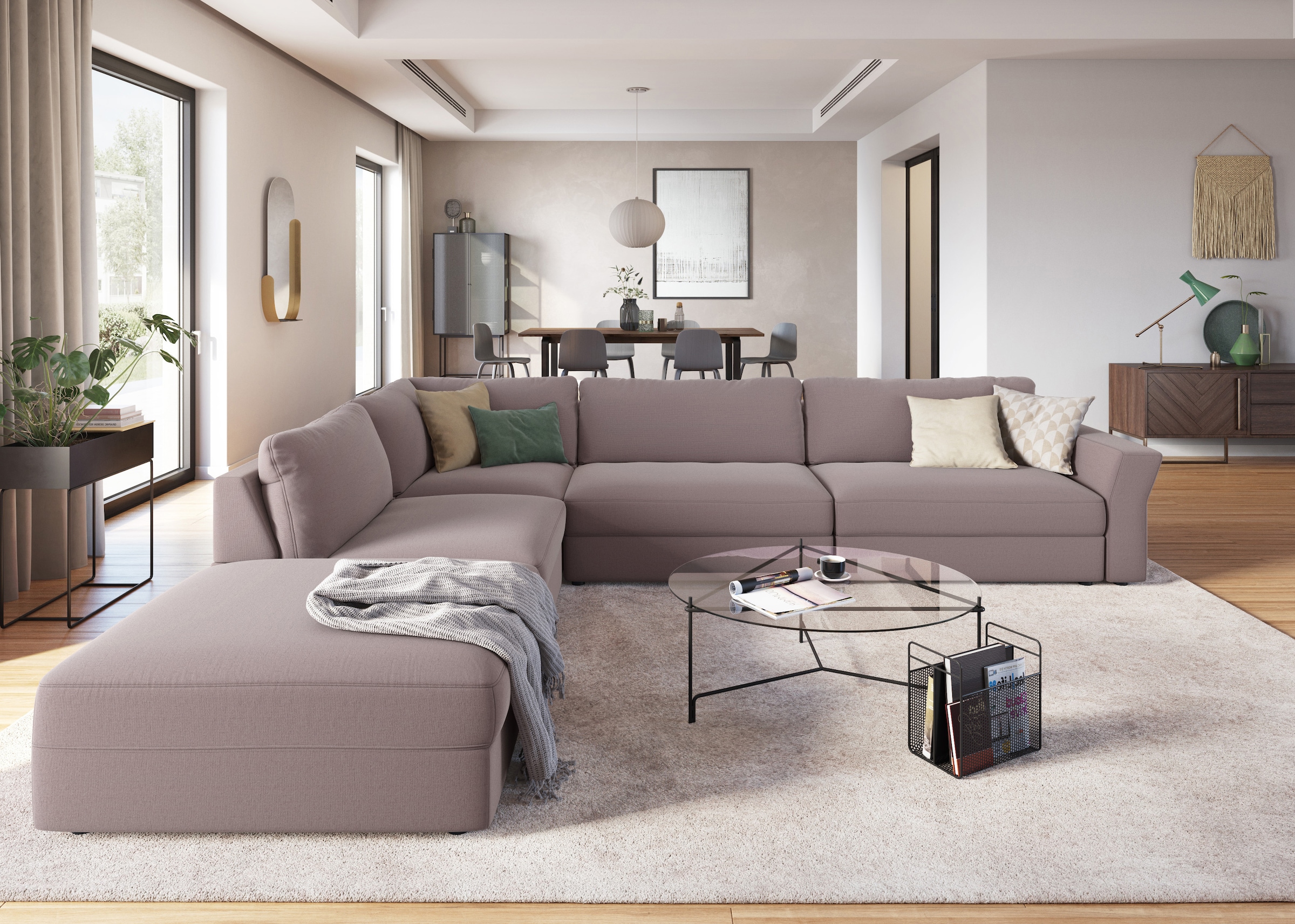sit&more Ecksofa »Cadabra L-Form«, Breite 356 cm, mit Sitztiefenverstellung