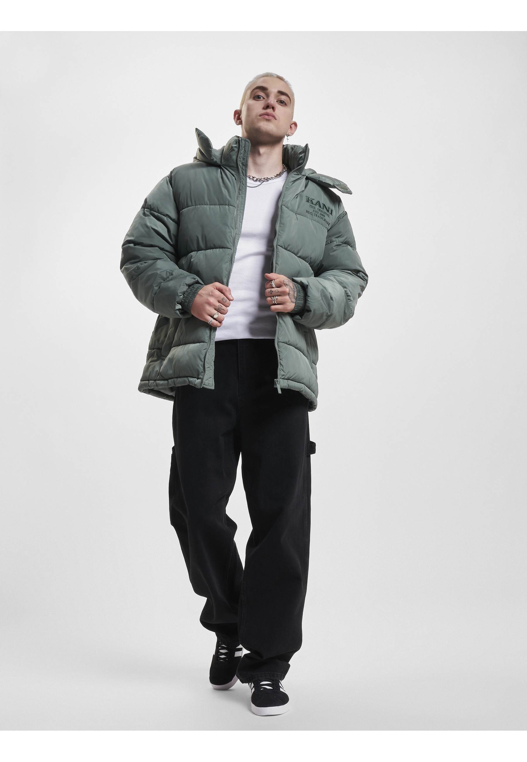 Karl Kani Winterjacke »Karl Kani Damen KM233-058-1 KK Retro Hooded Puffer Jacket« 1 Stk. tlg. mit Kapuze