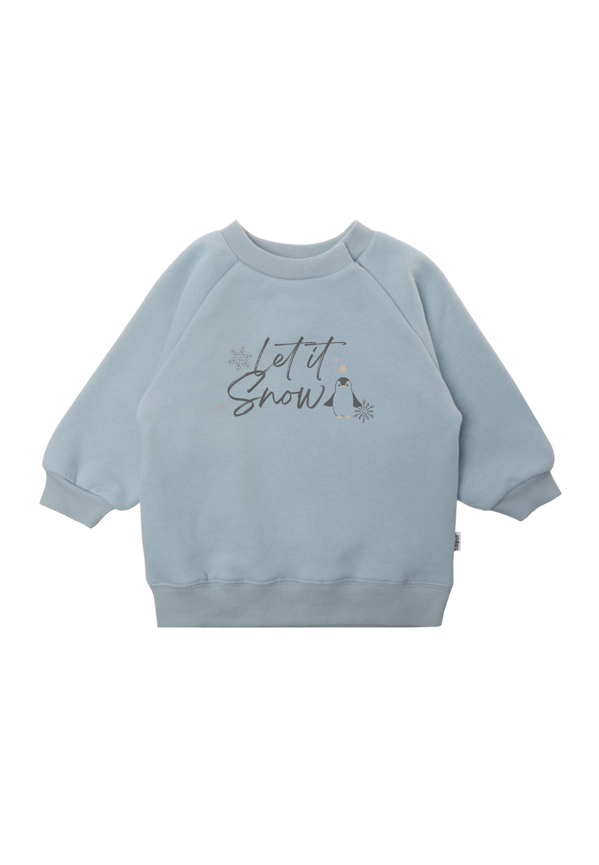 LILIPUT Mädchen Sweatshirt "let it Snow", blau, Gr. 86, bedruckt, 80% Baumwolle, 20% Polyester, Sweatshirts, mit Rundhalsausschnitt