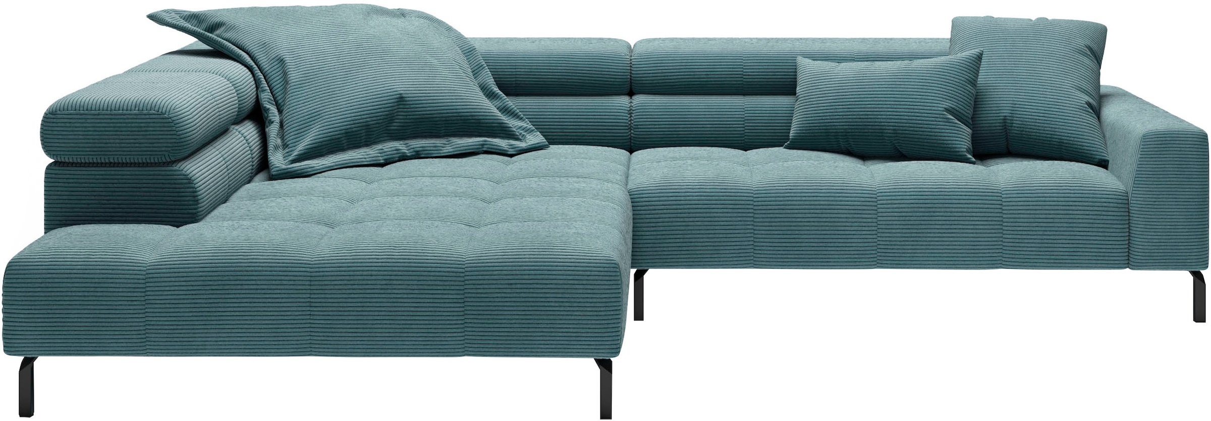 Home affaire Ecksofa "Claya, 311 cm breit, L-Form, inkl. Kopfteilverstellung" ohne elektrischen Sitzvorzug