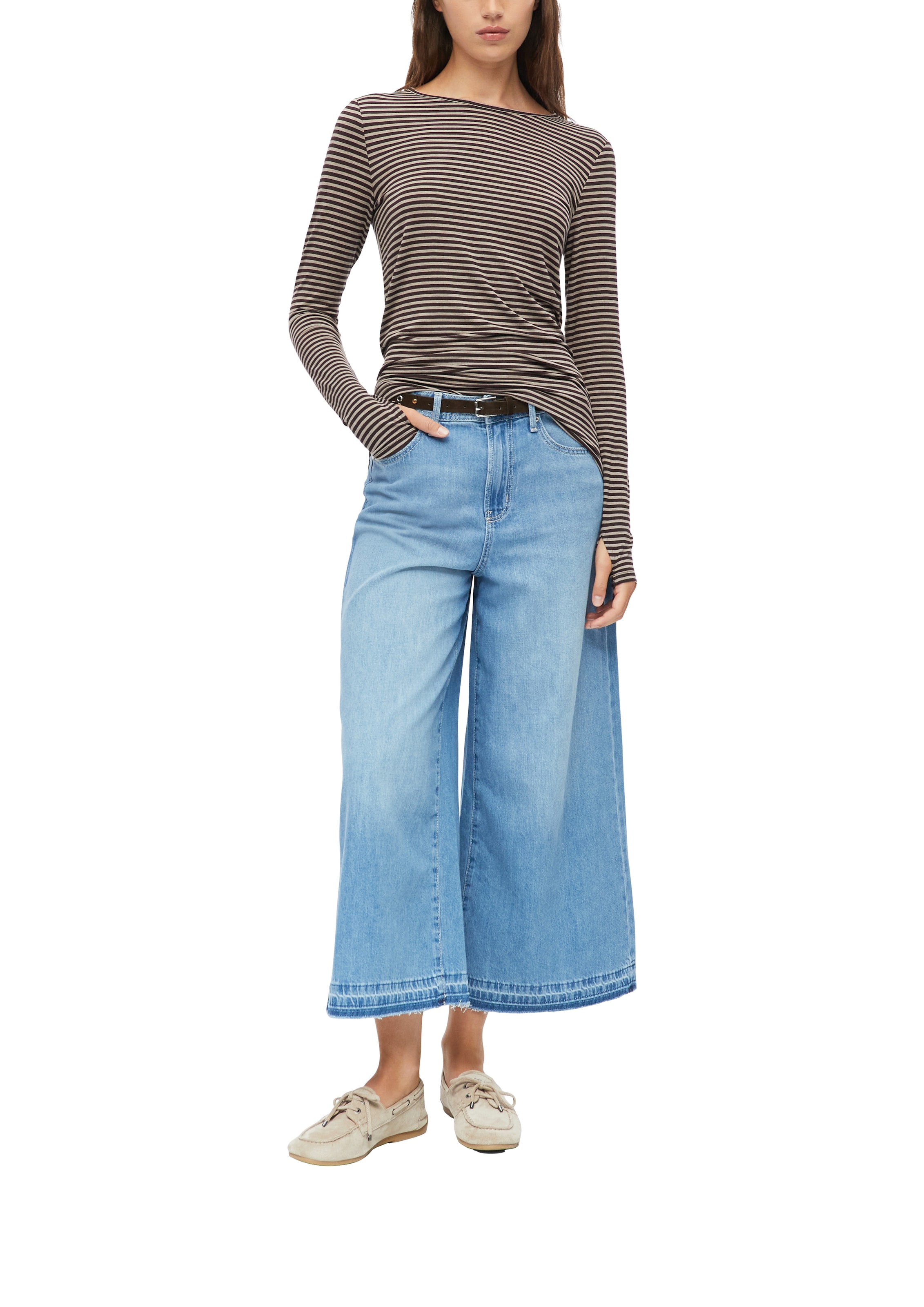 s.Oliver Langarmshirt Ringelshirt / mit Streifen / Vikose-Stretch