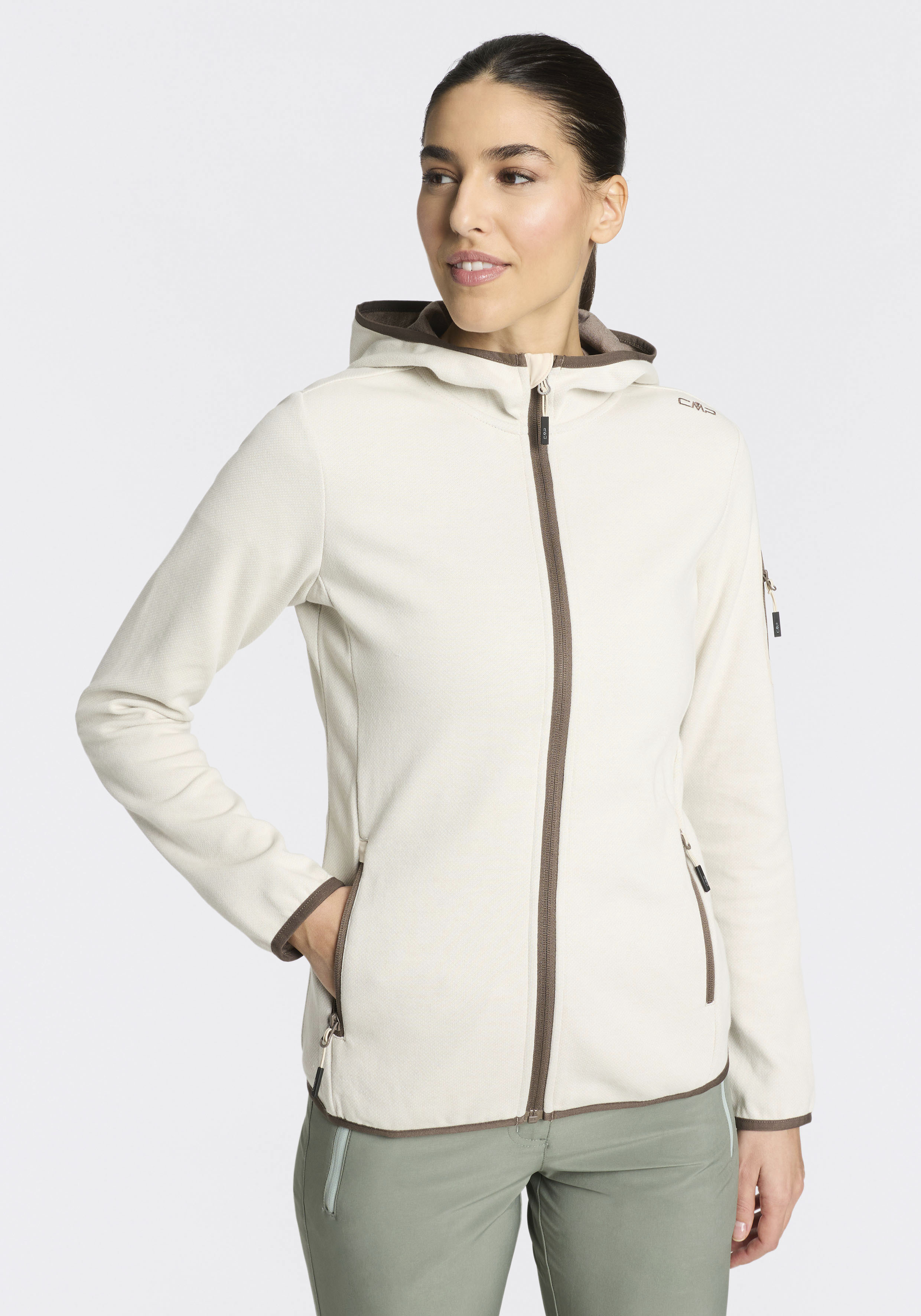 CMP Strickfleecejacke aus Polyester und Baumwolle, erhältlich in den Größen 34 bis 50