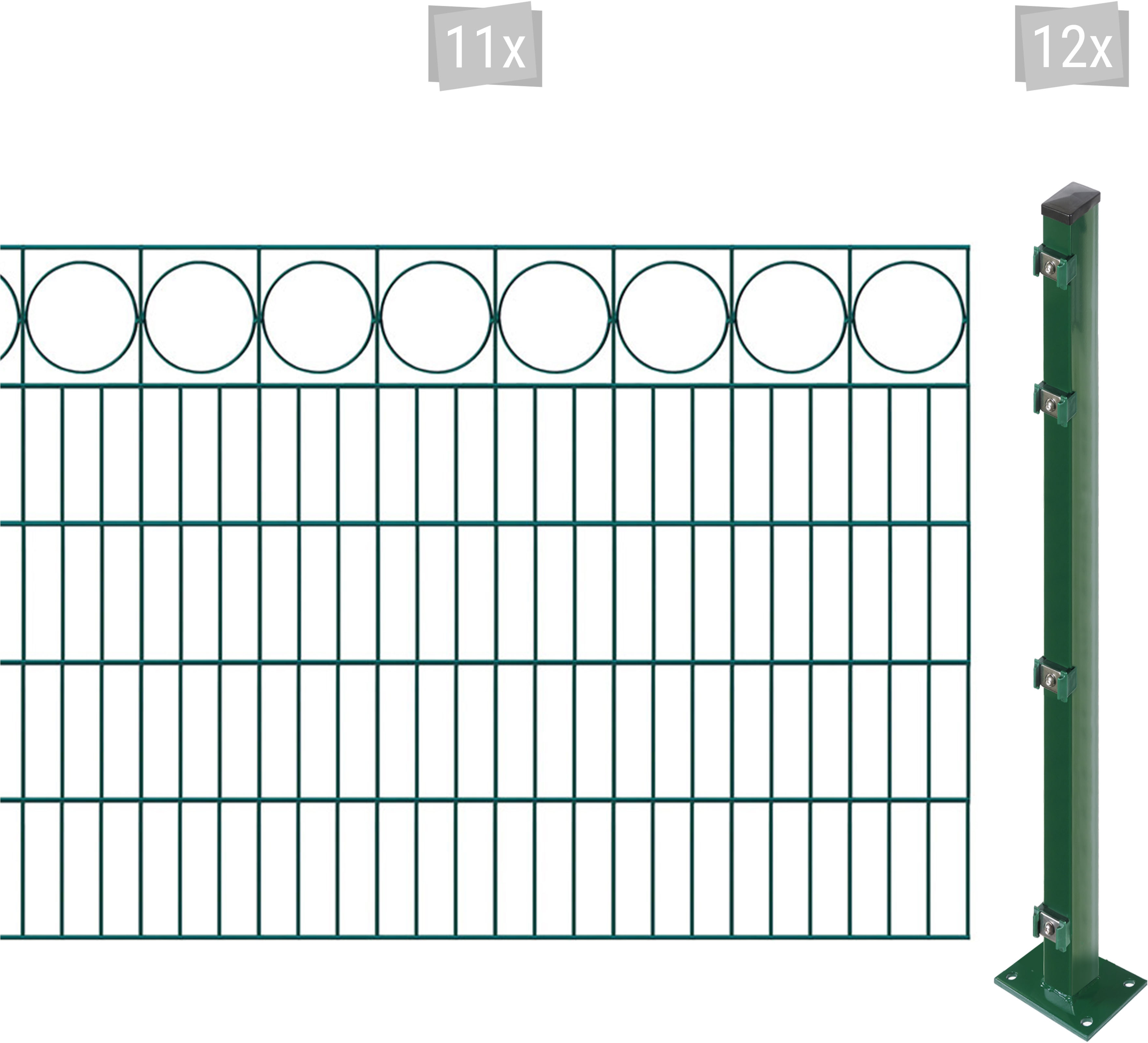 Arvotec Doppelstabmattenzaun "EASY 100 zum Aufschrauben "Ring" mit Zierleiste" Zaunhöhe 100 cm, Zaunlänge 2 - 60 m