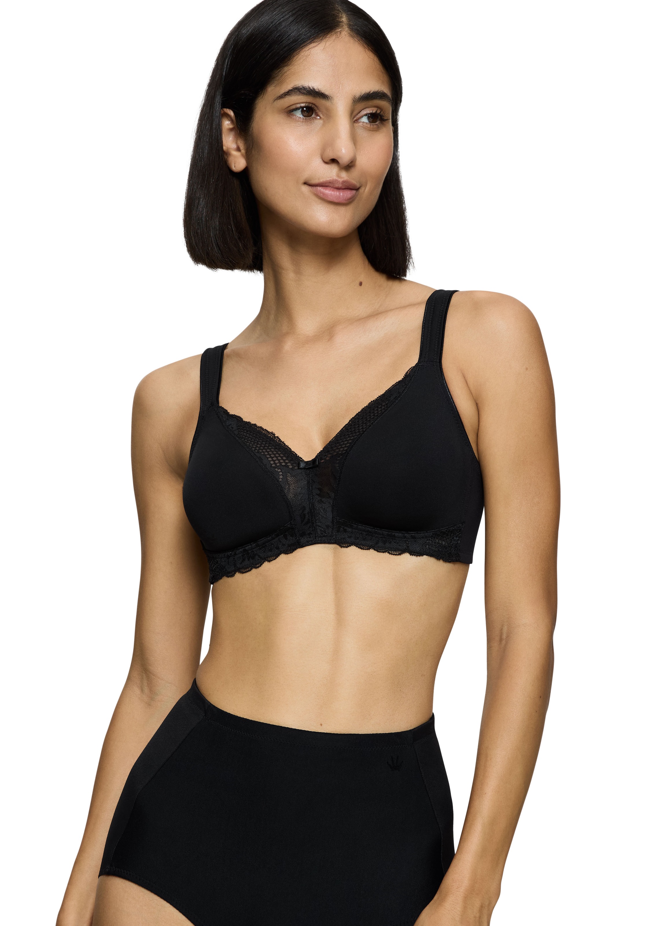 Triumph Bügelloser BH "Modern Lace+Cotton N", Spitzeneinsätze