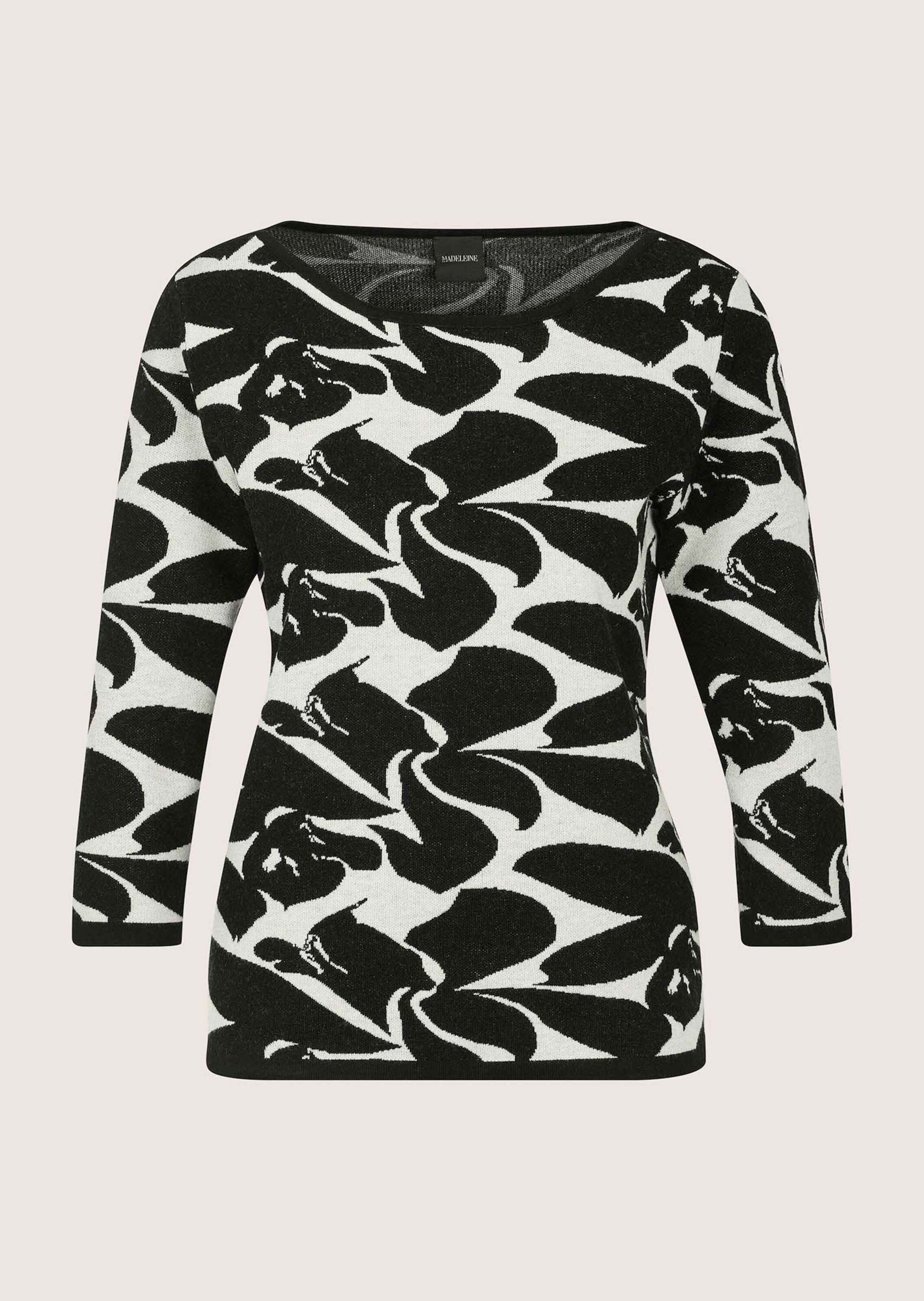 MADELEINE Longpullover "Feinstrickpullover Jacquardpullover mit grafischem günstig online kaufen