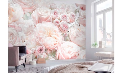 Fototapete »Spring Roses«, bedruckt-Wald-geblümt, 368x254 cm (Breite x Höhe),...