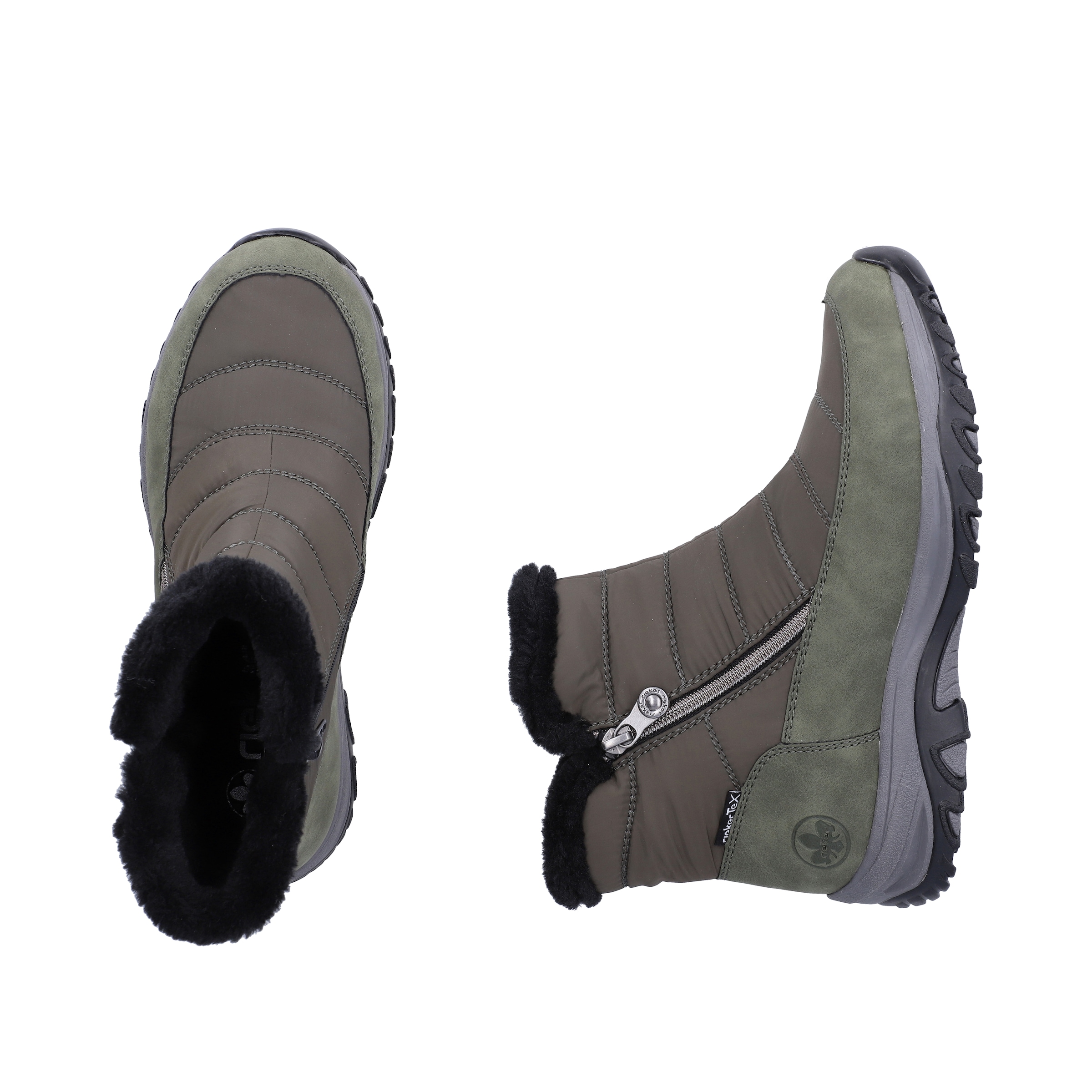 Rieker Winterboots  Winterstiefelette, Snowboots mit Reißverschlüsse und Warmfutter