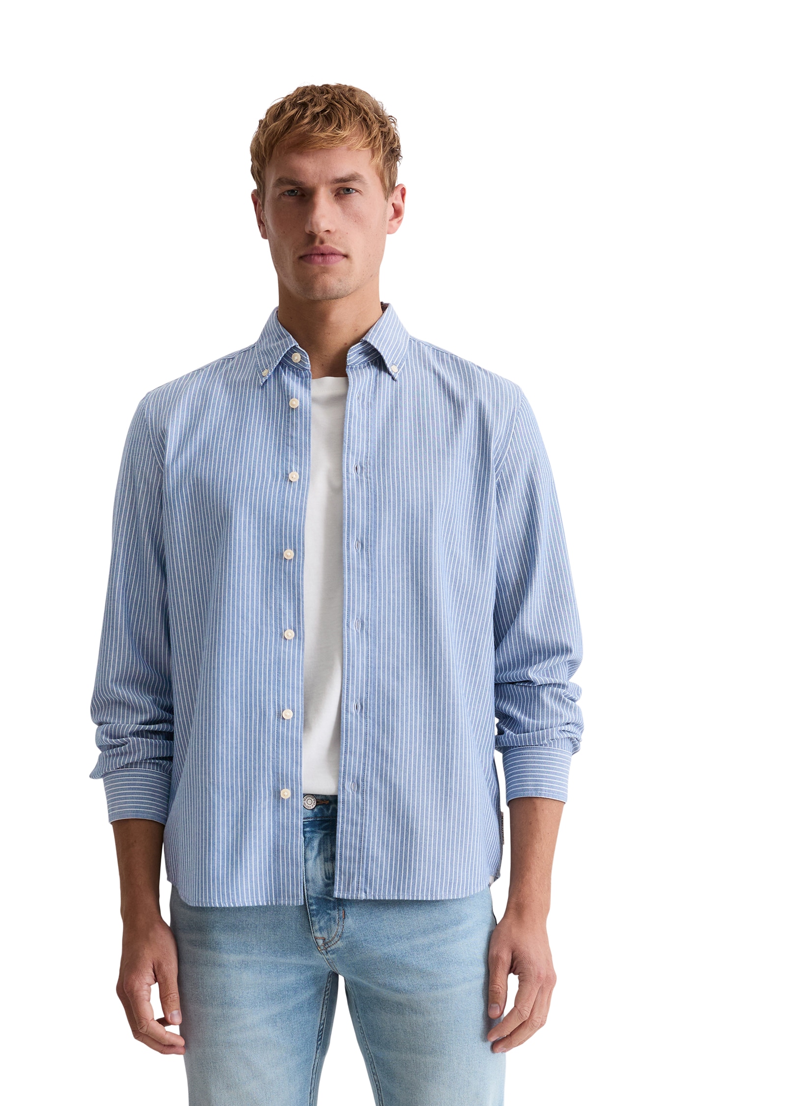 Marc OPolo Langarmhemd Oxford-Hemd, regular fit mit Button-Down-Kragen günstig online kaufen