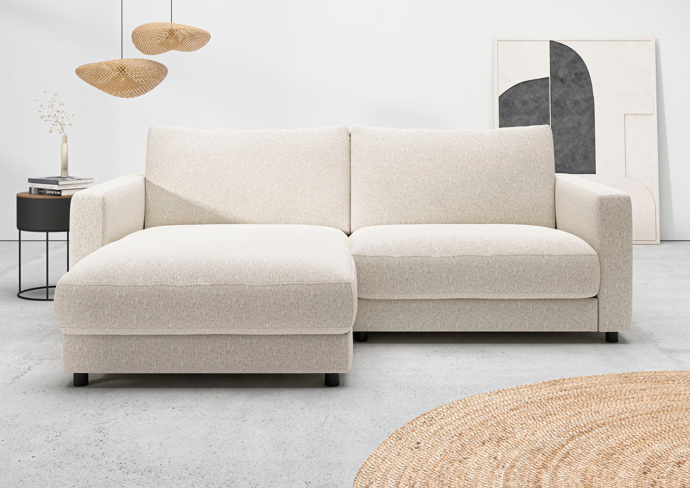 Home affaire Ecksofa "Ecksofa Jiro, L-Form, große Sitztiefe, Breite 226 cm" günstig online kaufen
