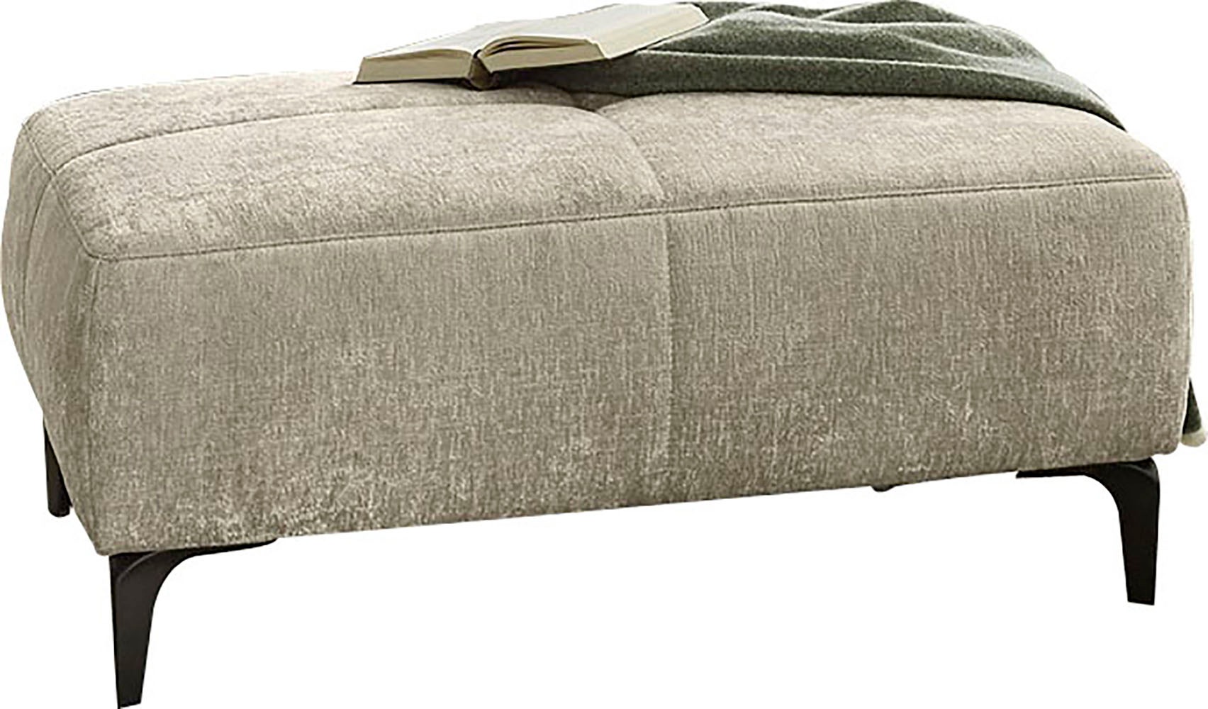 Jockenhöfer Gruppe Hocker "Salo, B: 114 cm" im Retrolook mit Wellenunterfed günstig online kaufen