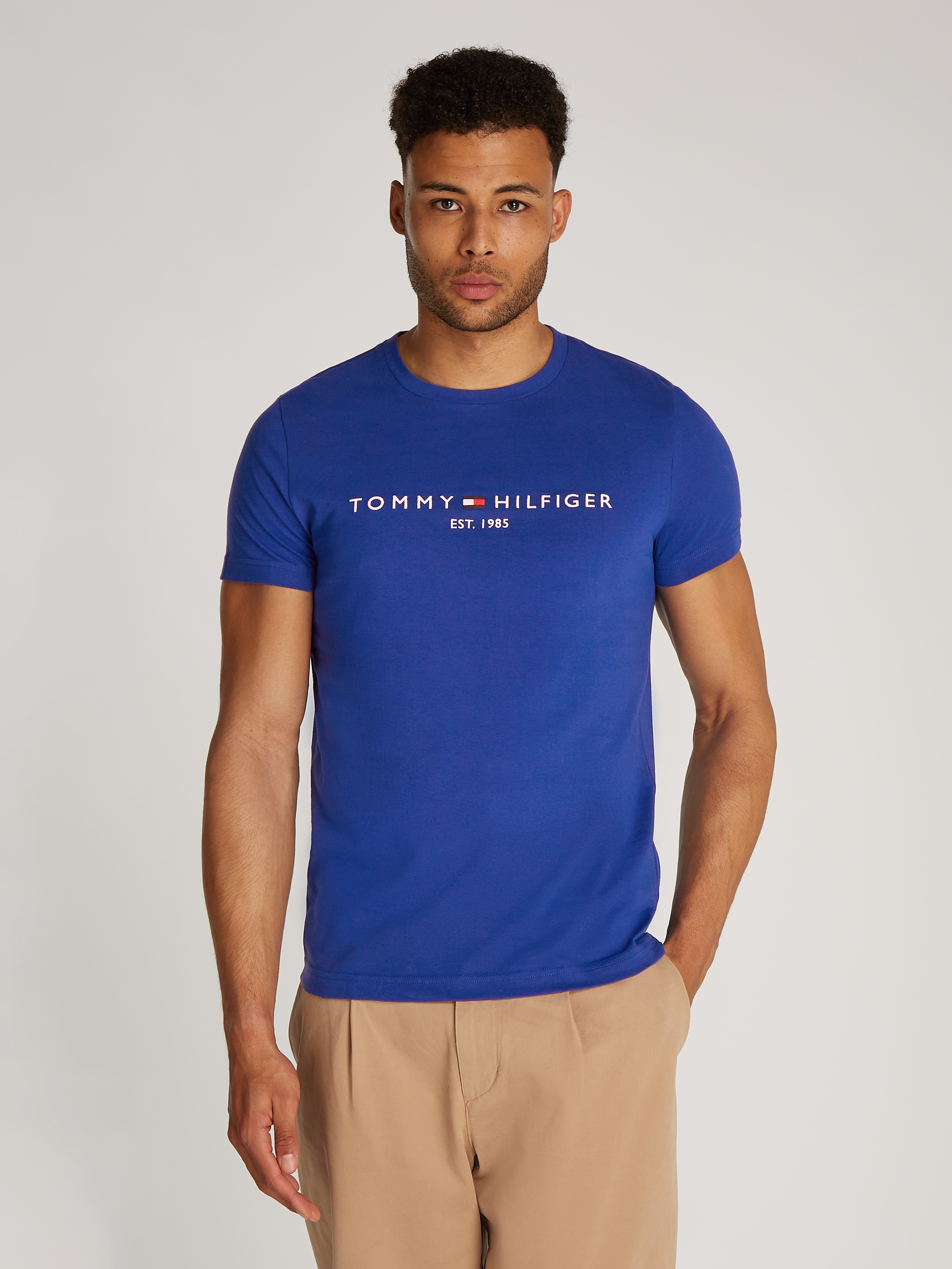 Tommy Hilfiger T-Shirt "TOMMY LOGO TEE", aus reiner, nachhaltiger Baumwolle günstig online kaufen